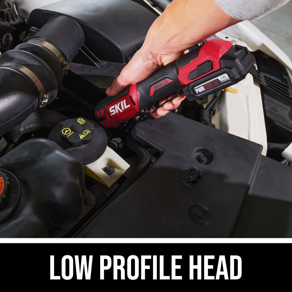 SKIL PWR CORE 12-volt Variable Speed Brushless 3/8-in Drive Cordless  Ratchet Wrench (Battery Included) in the Impact Wrenches department at 