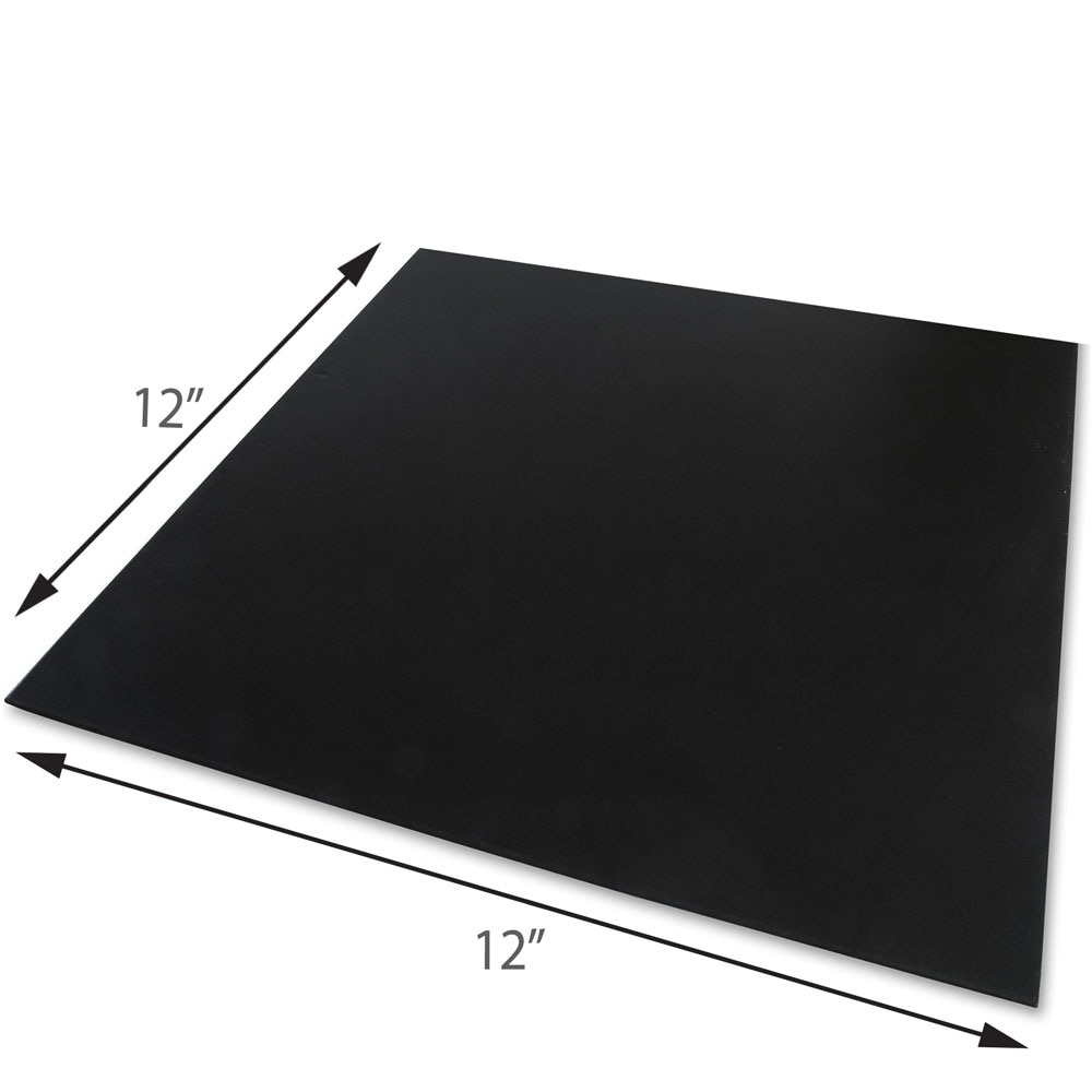  12 x 24 - 3/8 Black Acrylic Plexiglass Sheet