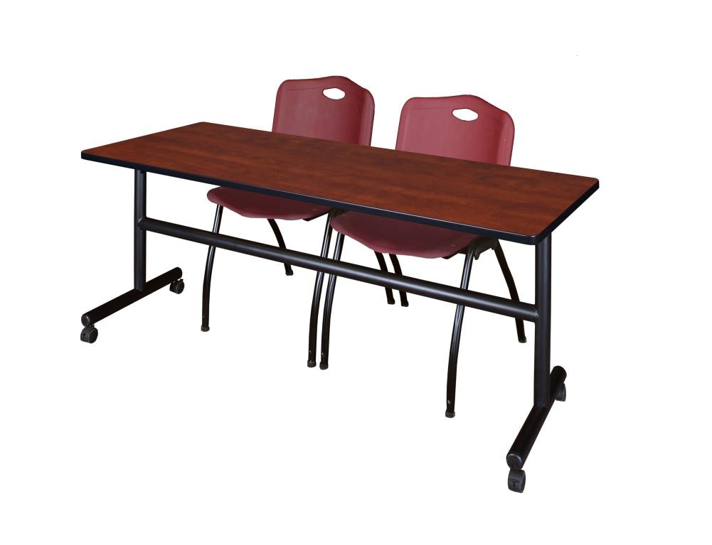Regency MKFT7230CH47BY Training Red 4-Person Training Table (72-in W x 29-in H)