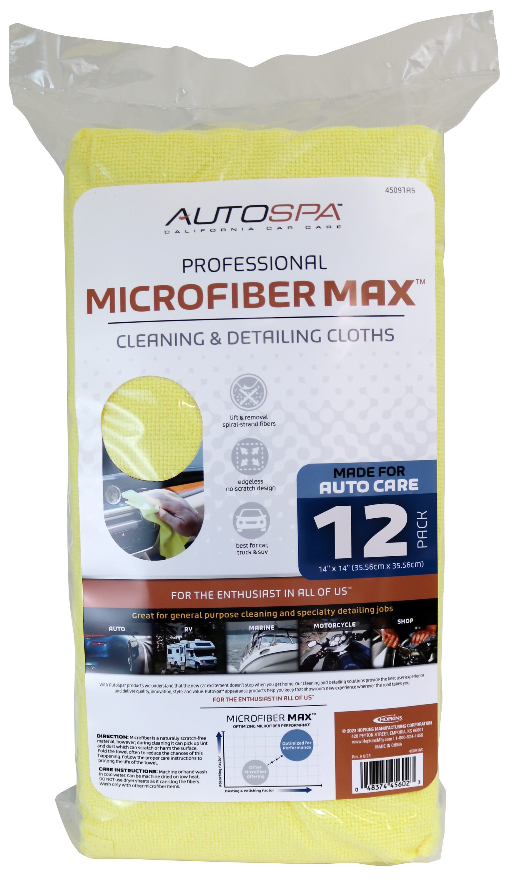 AutoSpa 45097AS Microfiber Towel