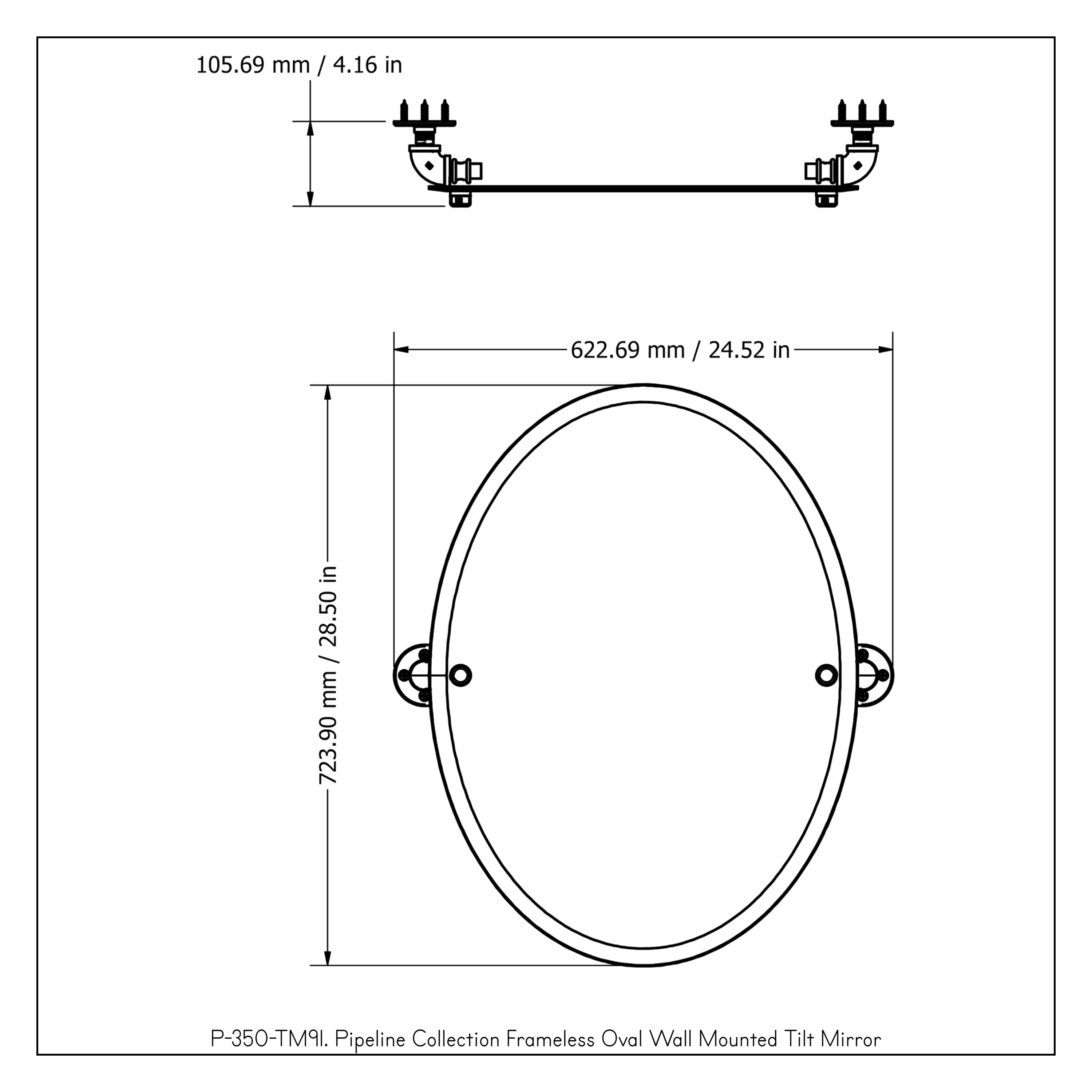 Allied Brass P-350-TM91-WHM Framed-Bath-Mirrors - View #3