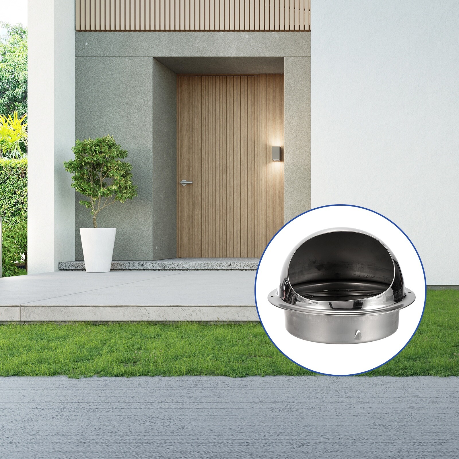 PATIKIL 7-Inch Vent Cover Stainless Steel Round Dryers Vent Cover ...
