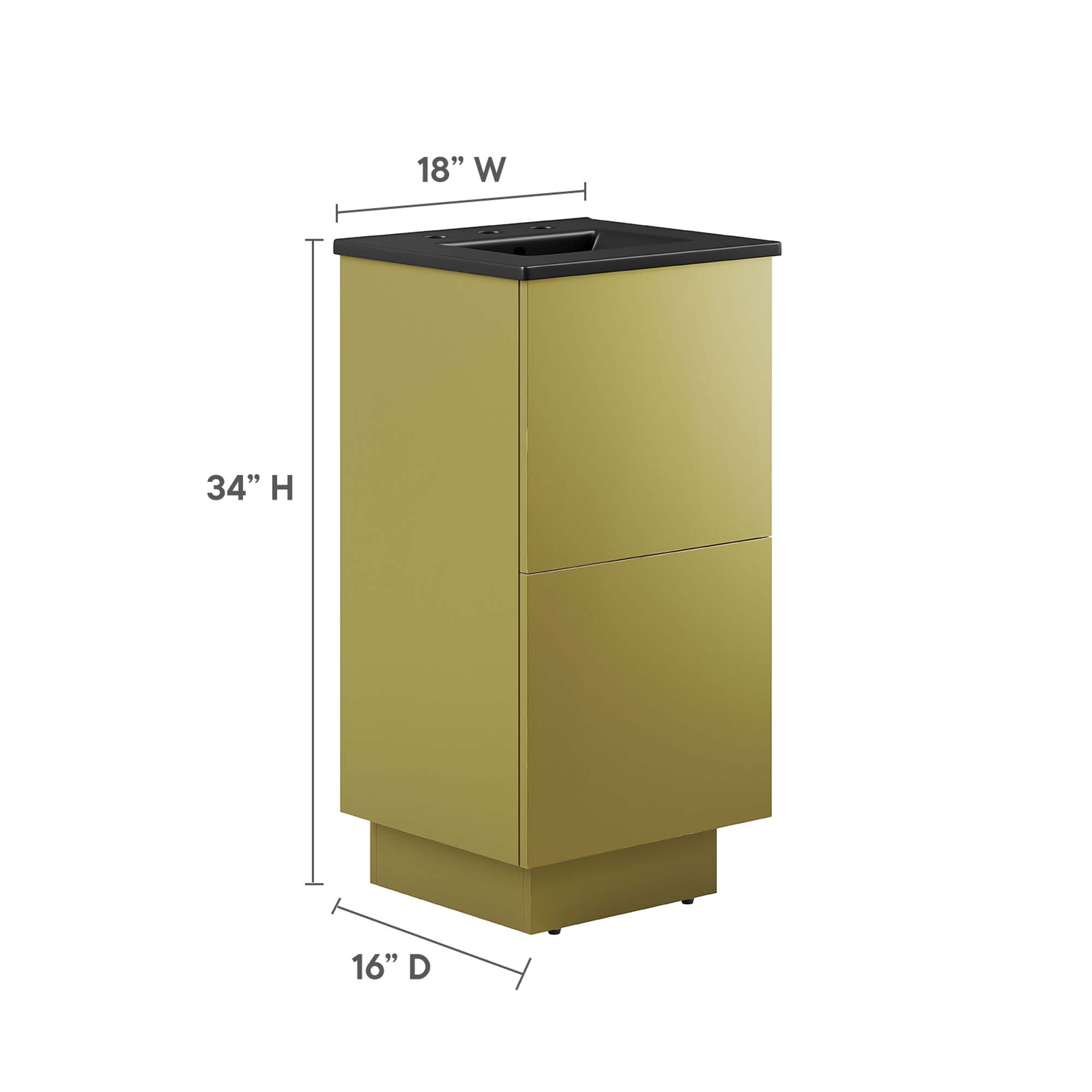 Modway EEI-6424-BLK-GLD Bath-Vanity-Combo - View #3
