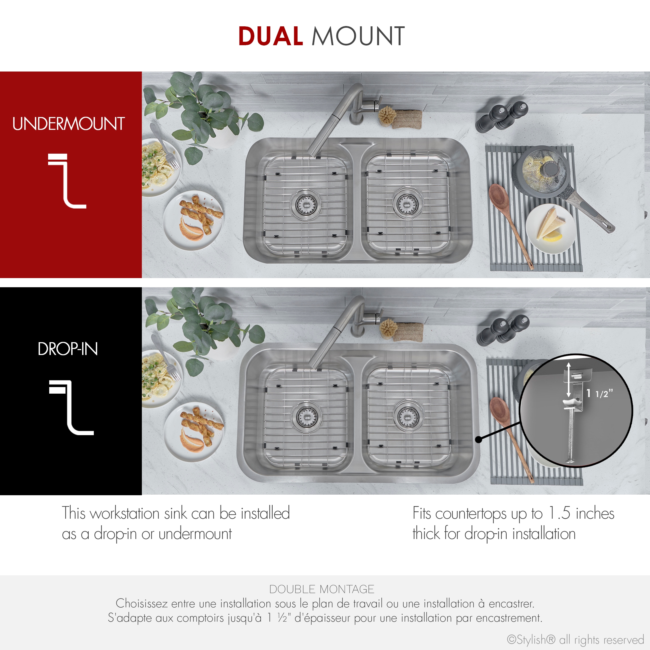 Stylish S-202XTG Kitchen-Sinks - View #4
