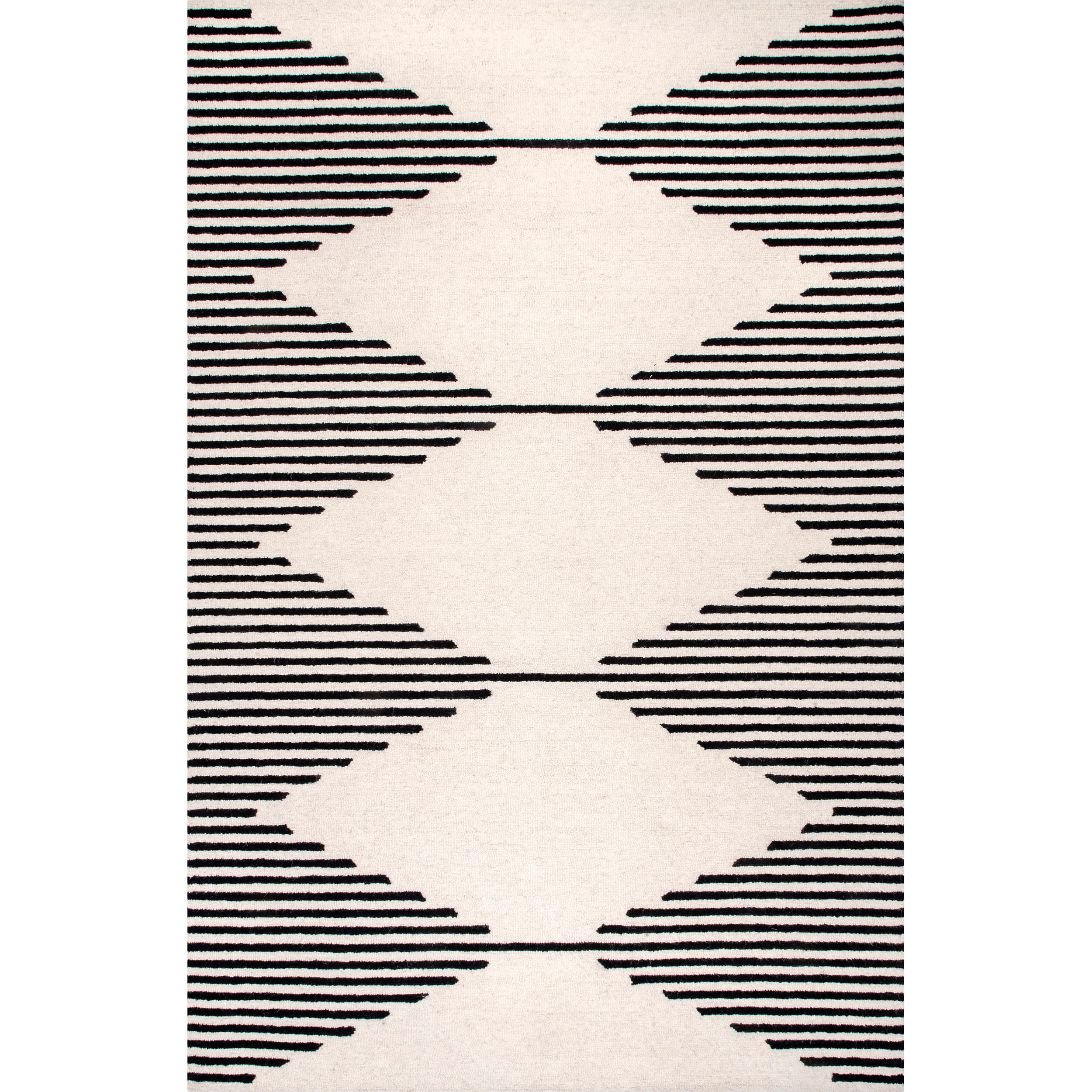 Ivory Handmade Rectangular Wool Blend 8'x10' Area Rug