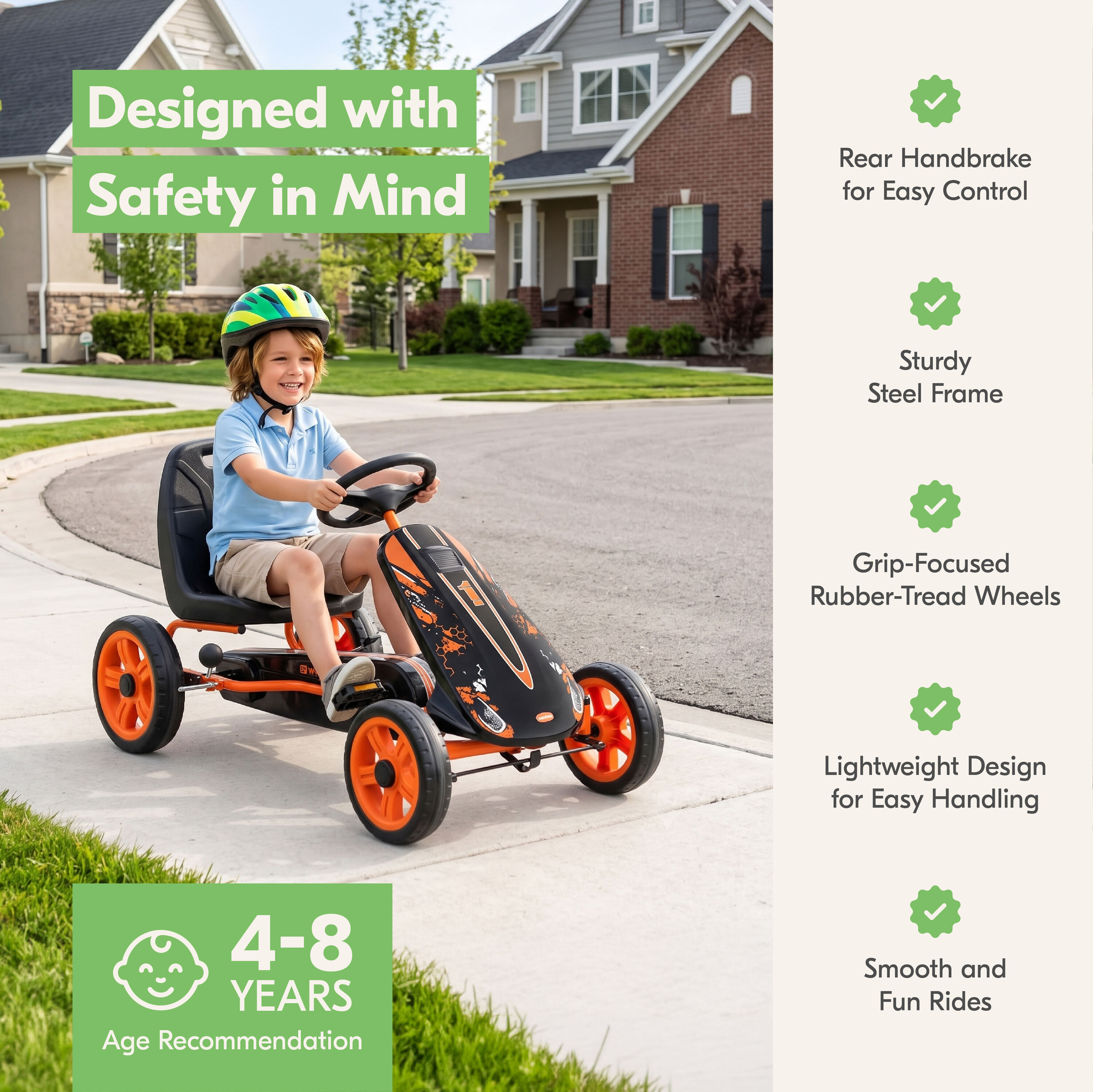 hauck Speedster Pedal Car w/ 3 Way Adjustable Bucket Seat and