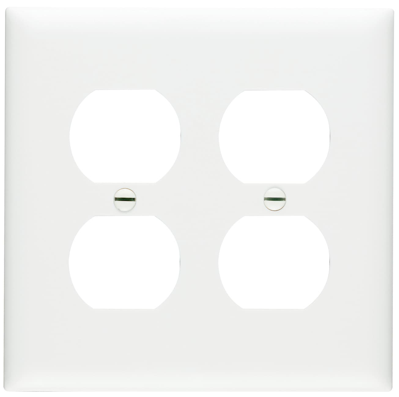 Pass & Seymour/Legrand TP82WCC30 Pass Seymour 2 -Gang Midsize Size White Nylon Indoor Duplex Wall Plate