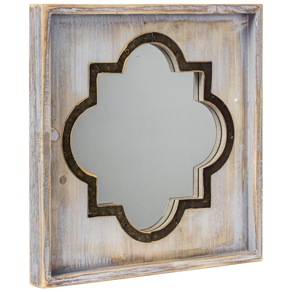  184133WEB 12-Inches W x 12-Inches H Square Multiple Colors/Finish Framed Wall Mirror