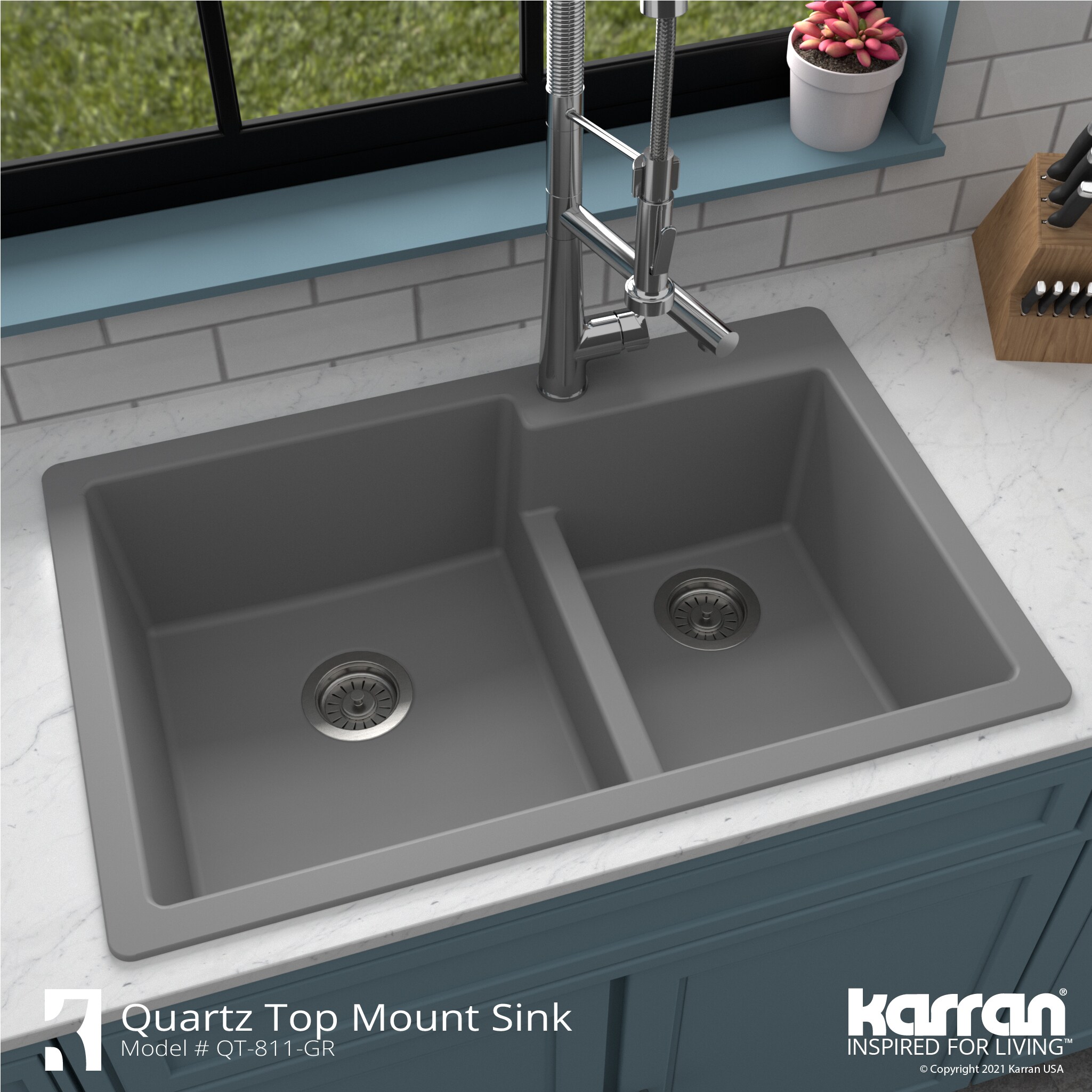 Karran QT-811-GR Kitchen-Sinks - View #6