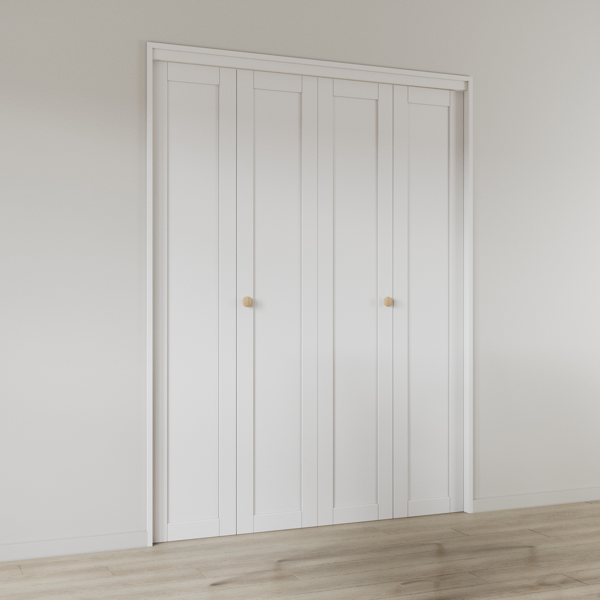 JUJUBON IN-BIWT-BF-XB-3L-60 Bifold-Sliding-Closet-Doors - View #4