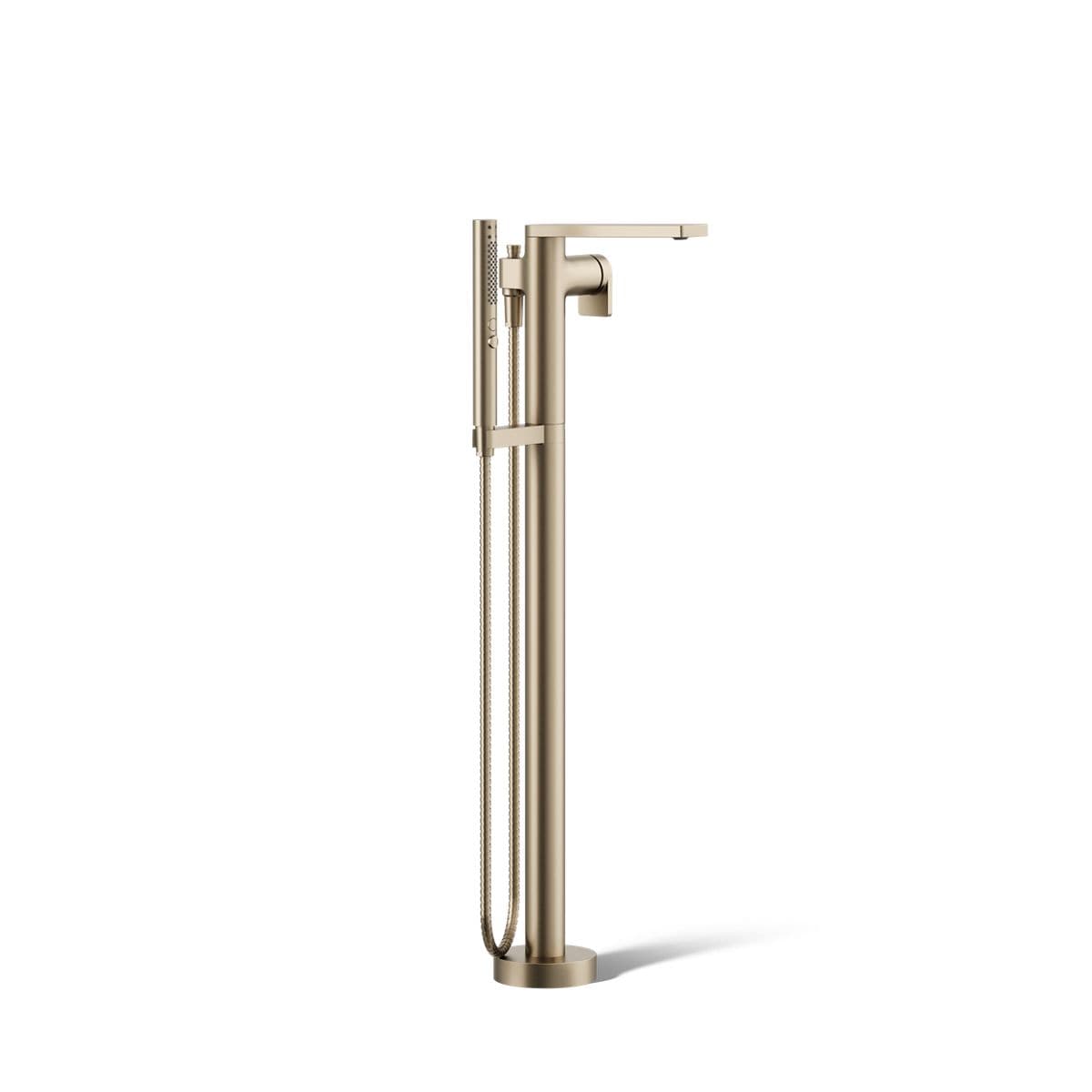 KOHLER T73087-4-BV Composed Vibrant Brushed Bronze 1-handle Floor-mount Low-arc Bathtub Faucet with Hand Shower