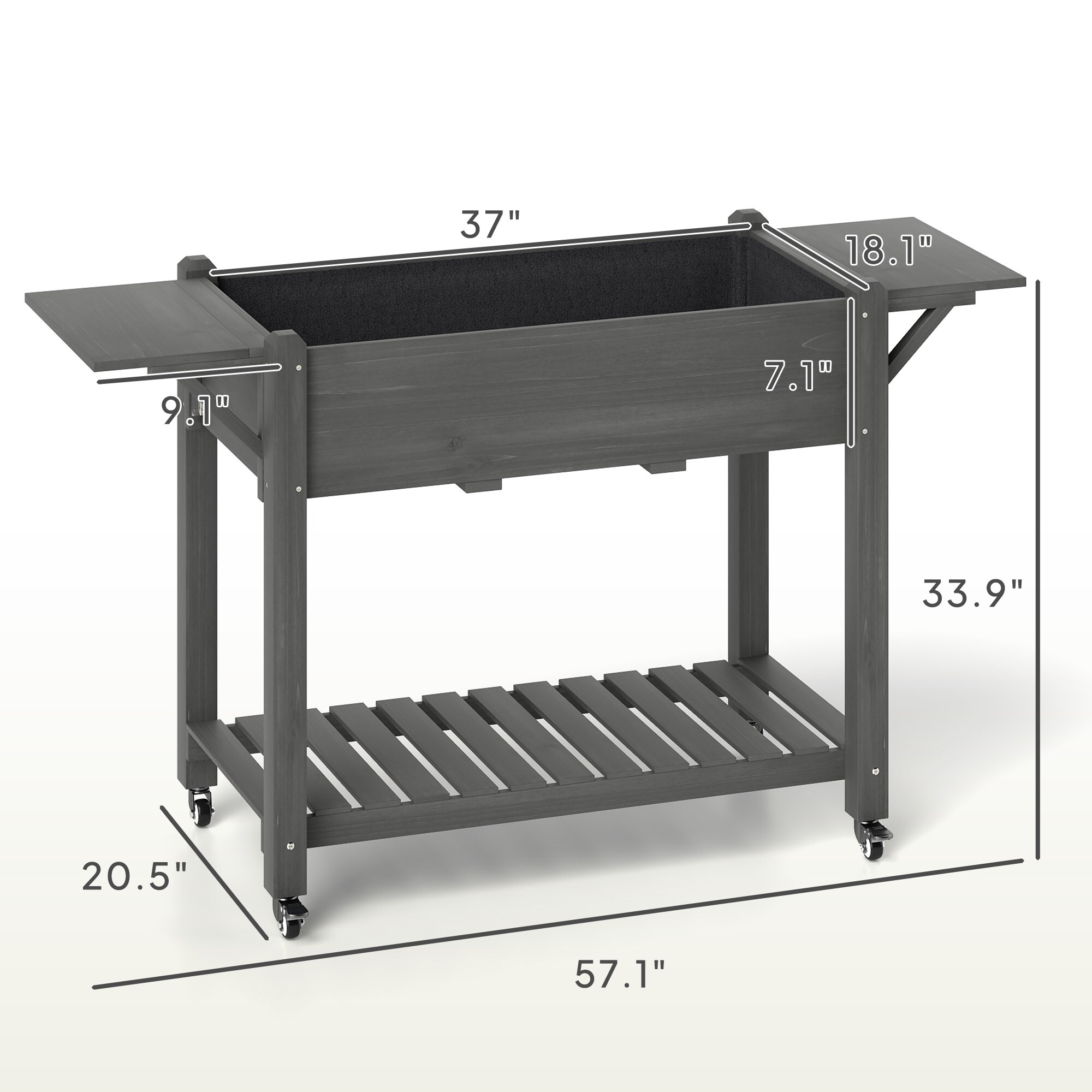 Outsunny 84H-317V00GY Raised-Planter-Boxes - View #3
