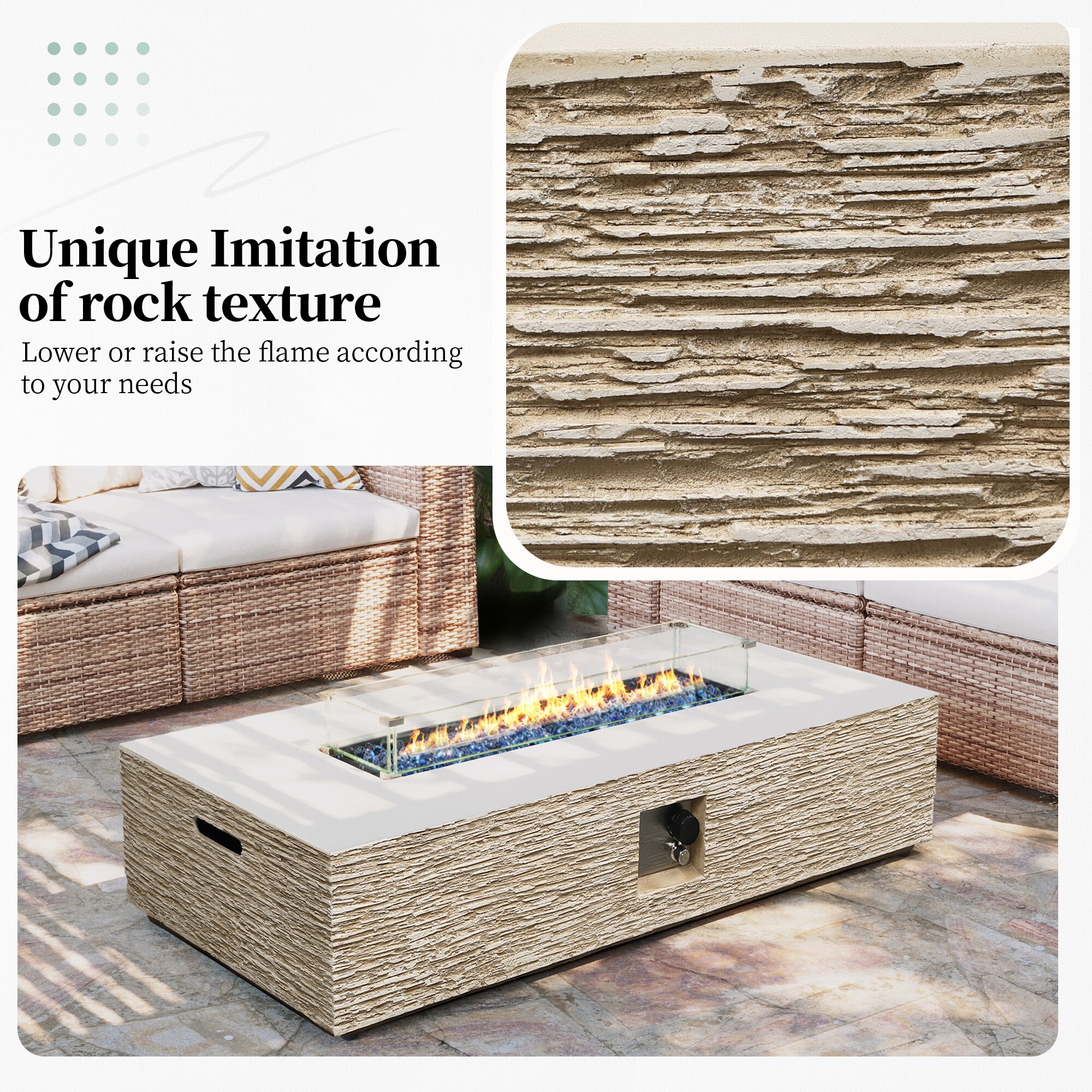 UPHA PL-56M-DK-W Outdoor-Gas-Firepits - View #3