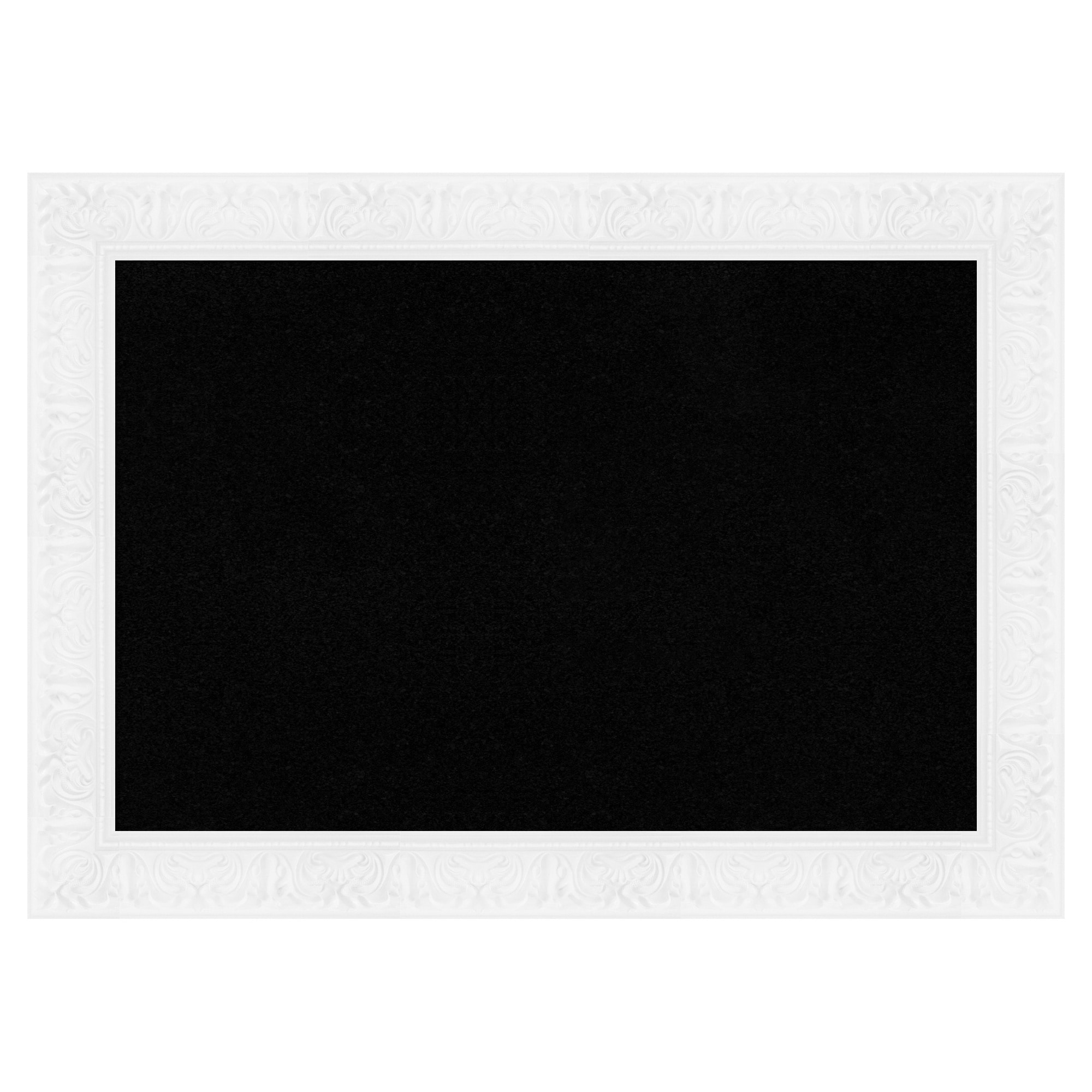 Amanti Art  Black Cork Board for Wall 31x[outerHeightRounded Bulletin Board Pinboard Luxe White