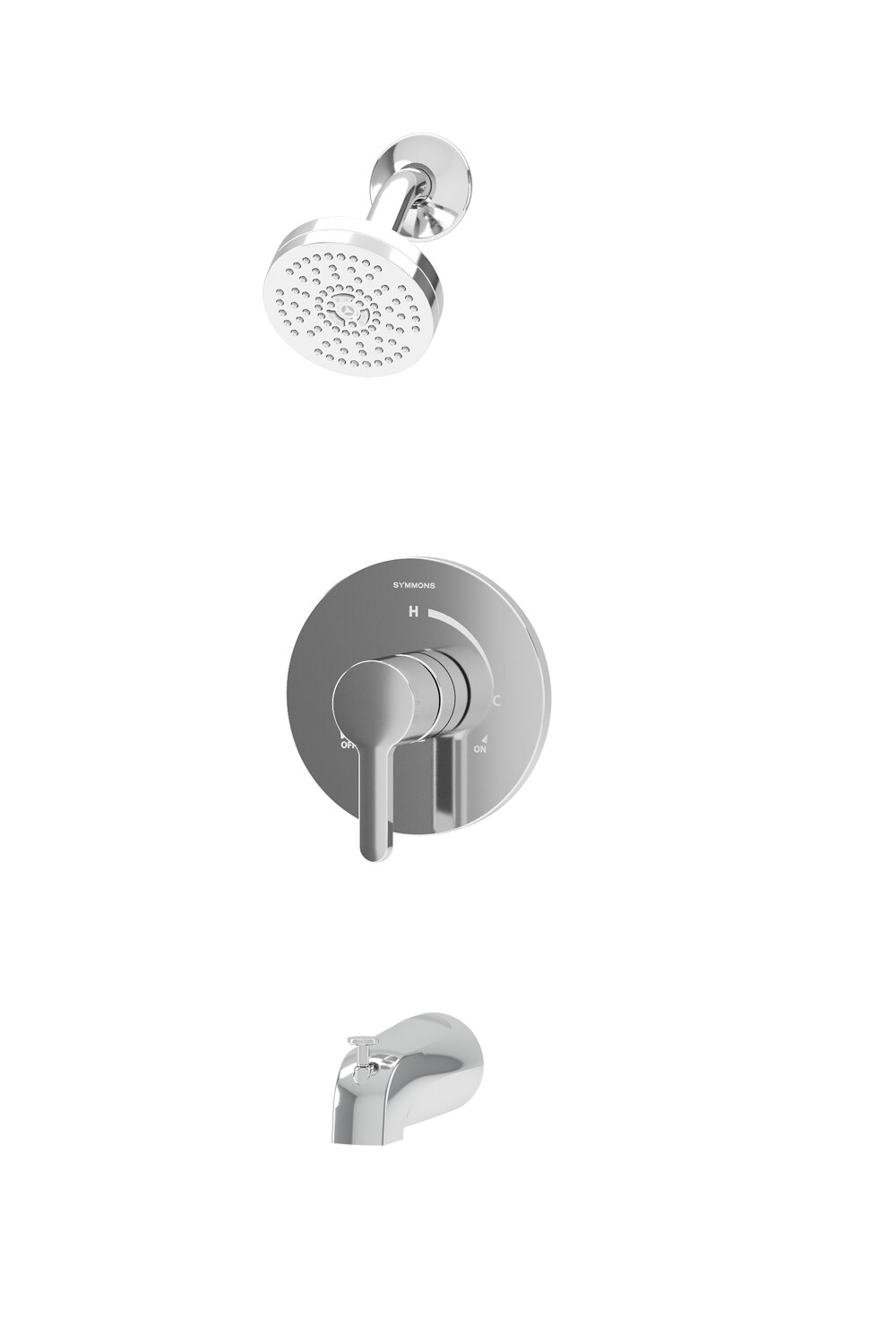 Symmons Solarity Polished Chrome 1-handle Single function 3.94-in Round Bathtub and shower Faucet (Valve Not Included) #339215TRM