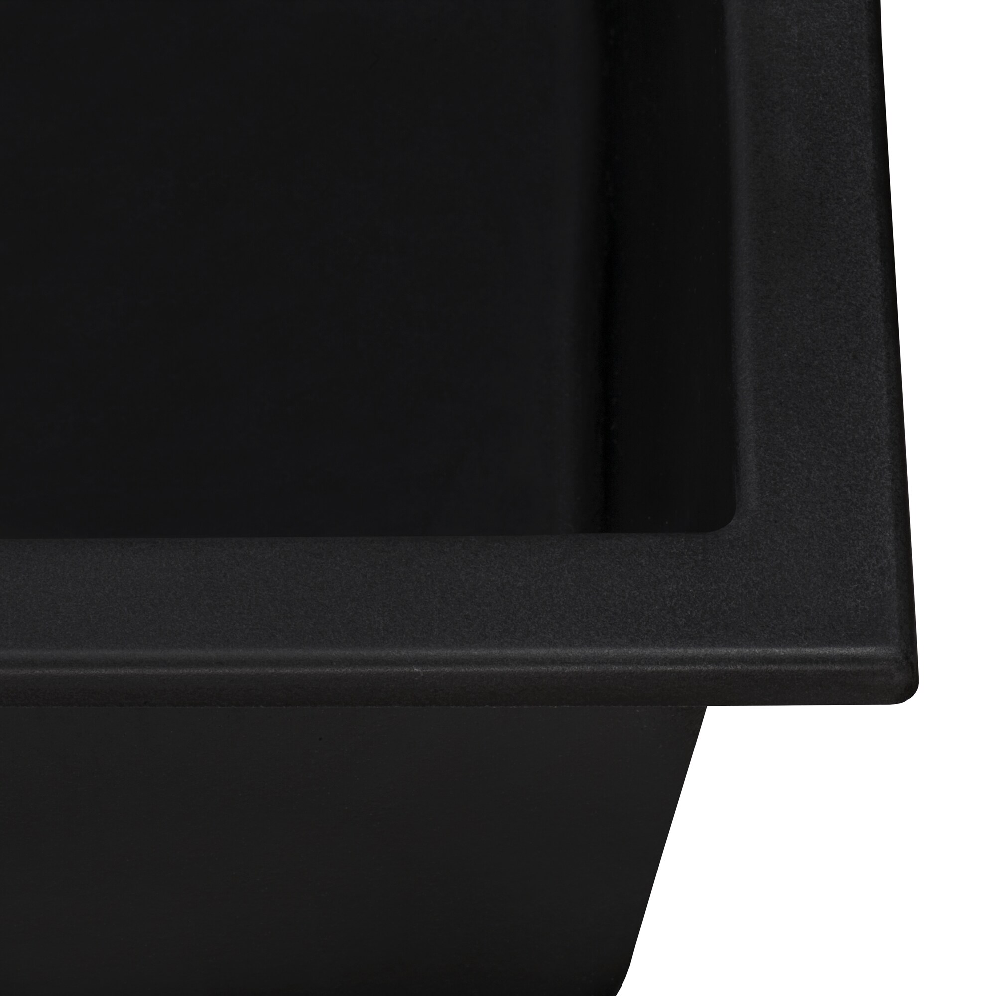 Midnight Black Granite Composite Single Bowl Kitchen Sink