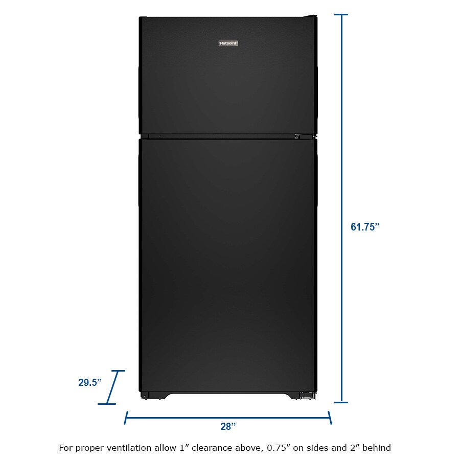 hotpoint 14.6 cu ft recessed handle top freezer refrigerator