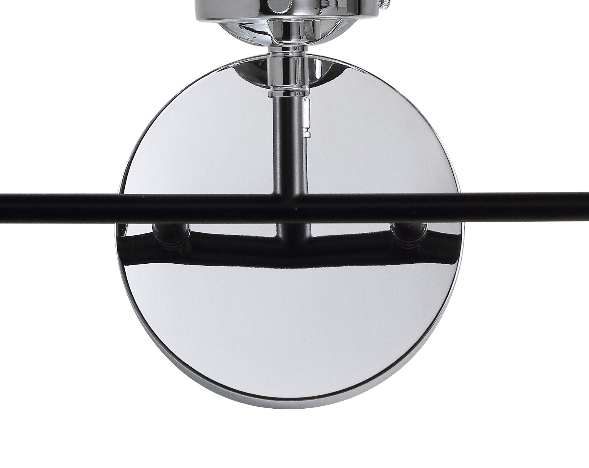 JONATHAN Y Caleb Modern/contemporary Transitional 22-in W 3-Light Chrome/Black Farmhouse LED Wall Sconce
