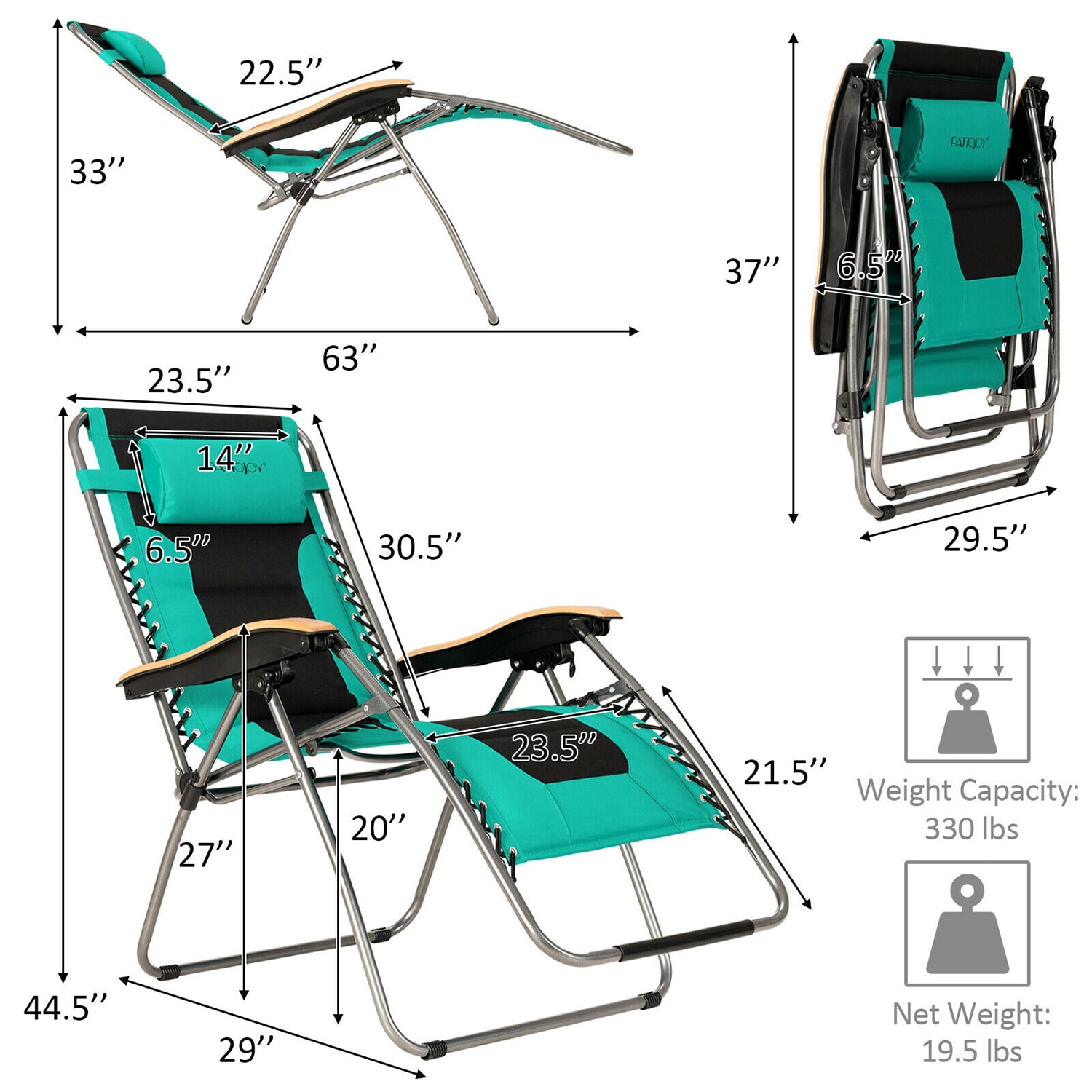 Forclover HYFE-70333OR Patio-Chairs - View #4