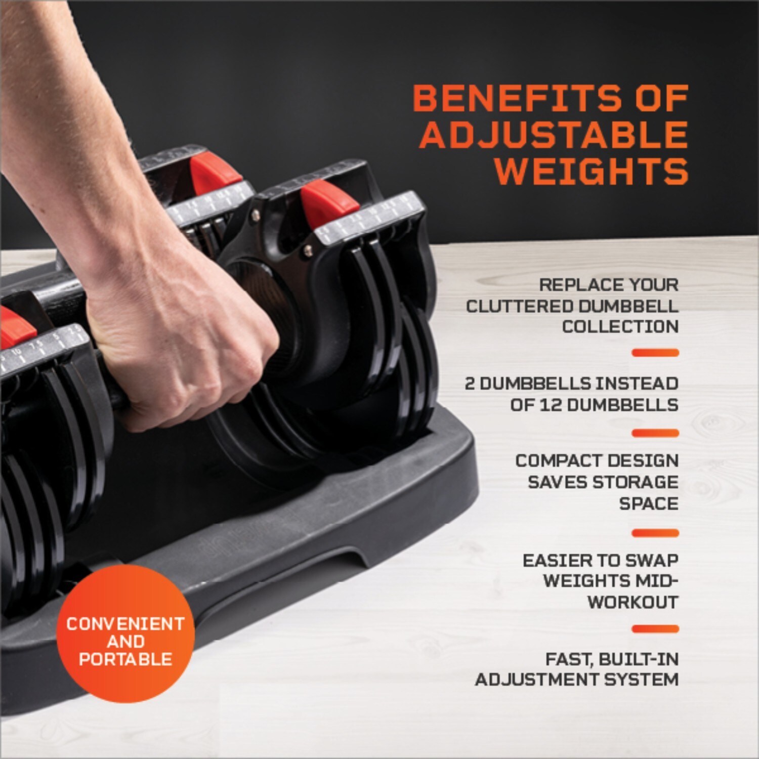 Lifepro Fitness LP-PWRUP-BLK dumbbells - View #5