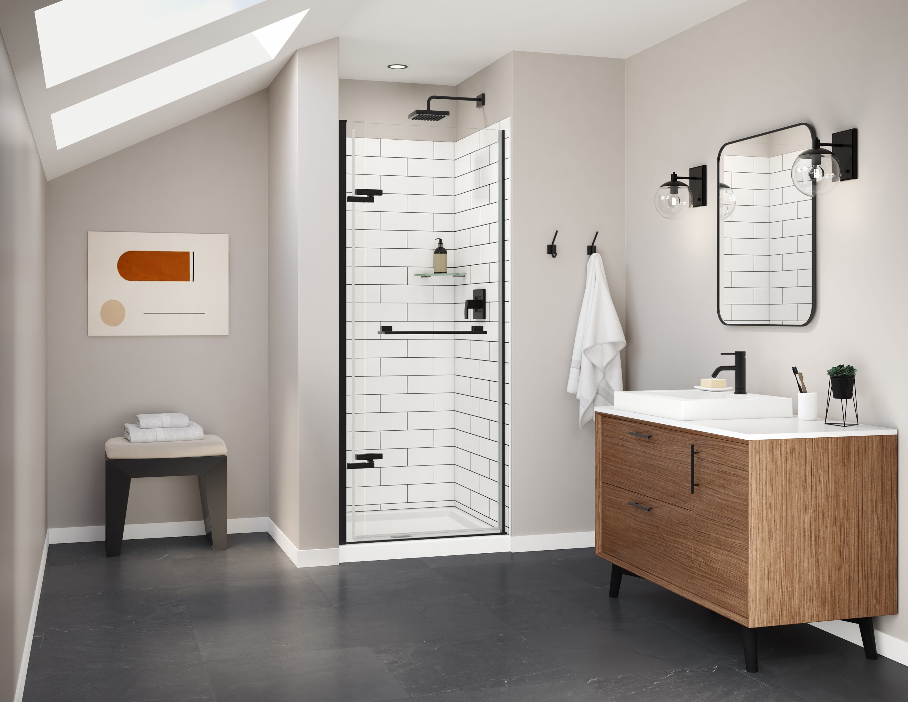 MAAX Utile Metro Tux 2-Piece Direct To Stud Shower Corner