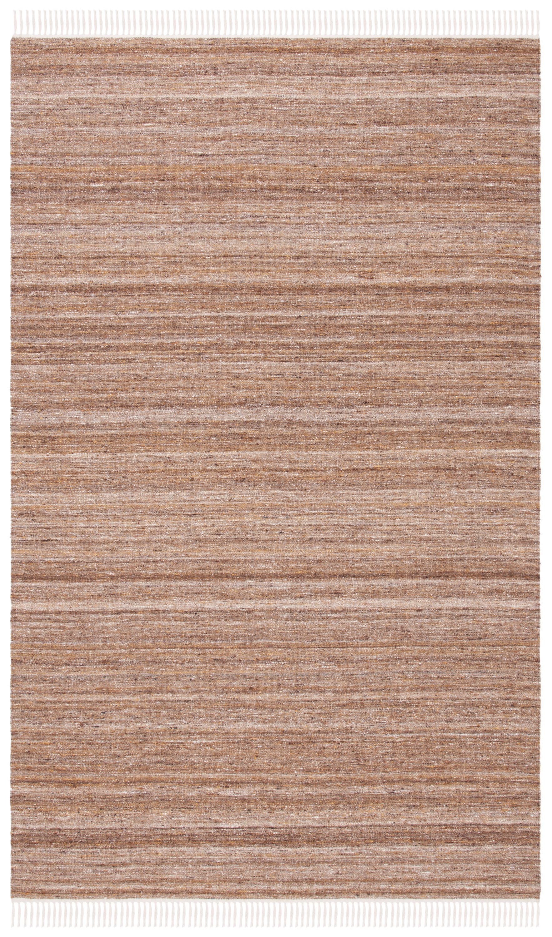 Safavieh KLM551D-5 Kilim Bernd 5 x 8 (ft) Loomed Wool Beige/Yellow Rectangular Indoor Stripe Farmhouse/Cottage Area rug