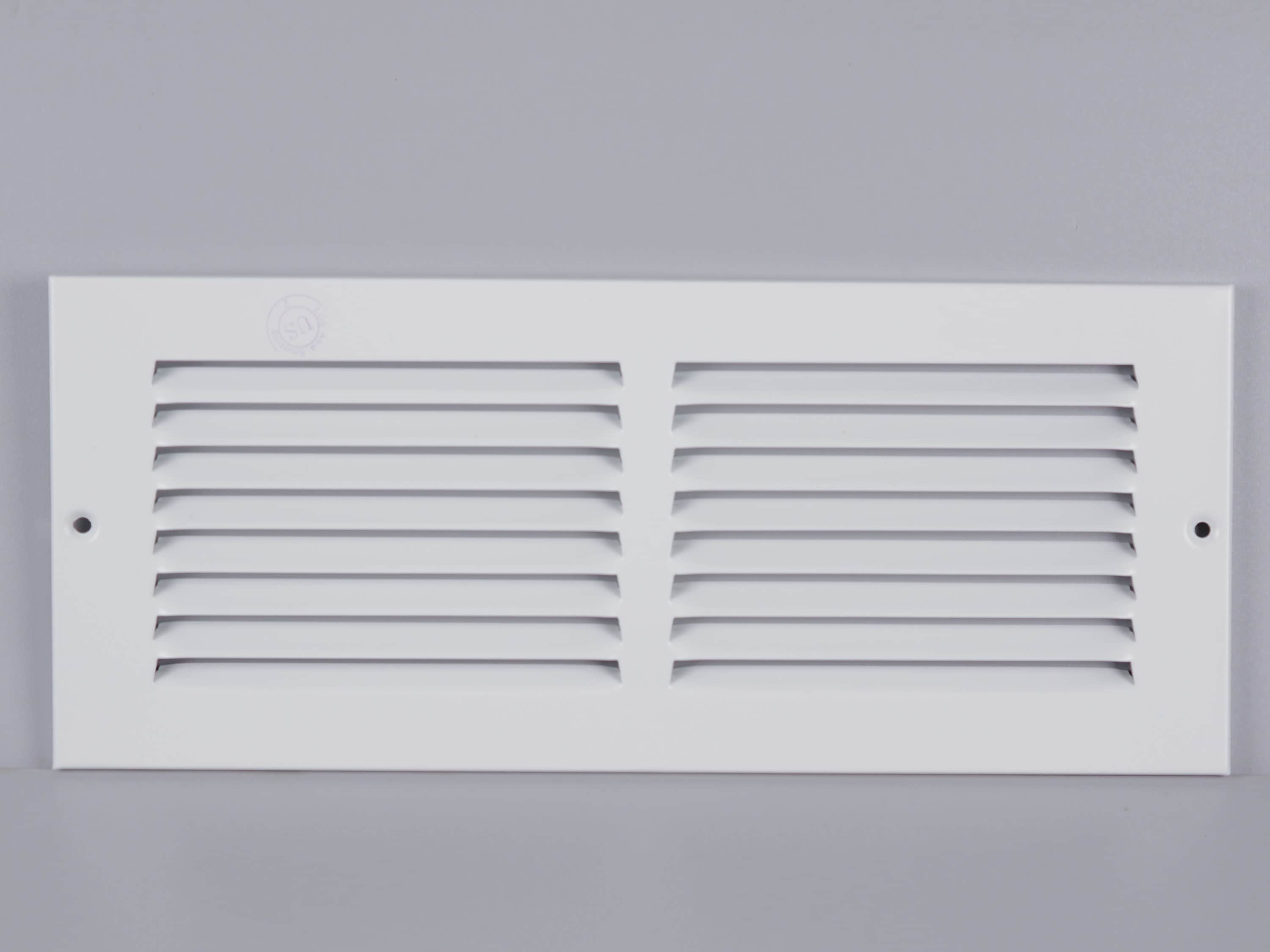 RELIABILT 7111204WH 12-in x 4-in Steel White Sidewall/Ceiling Grille