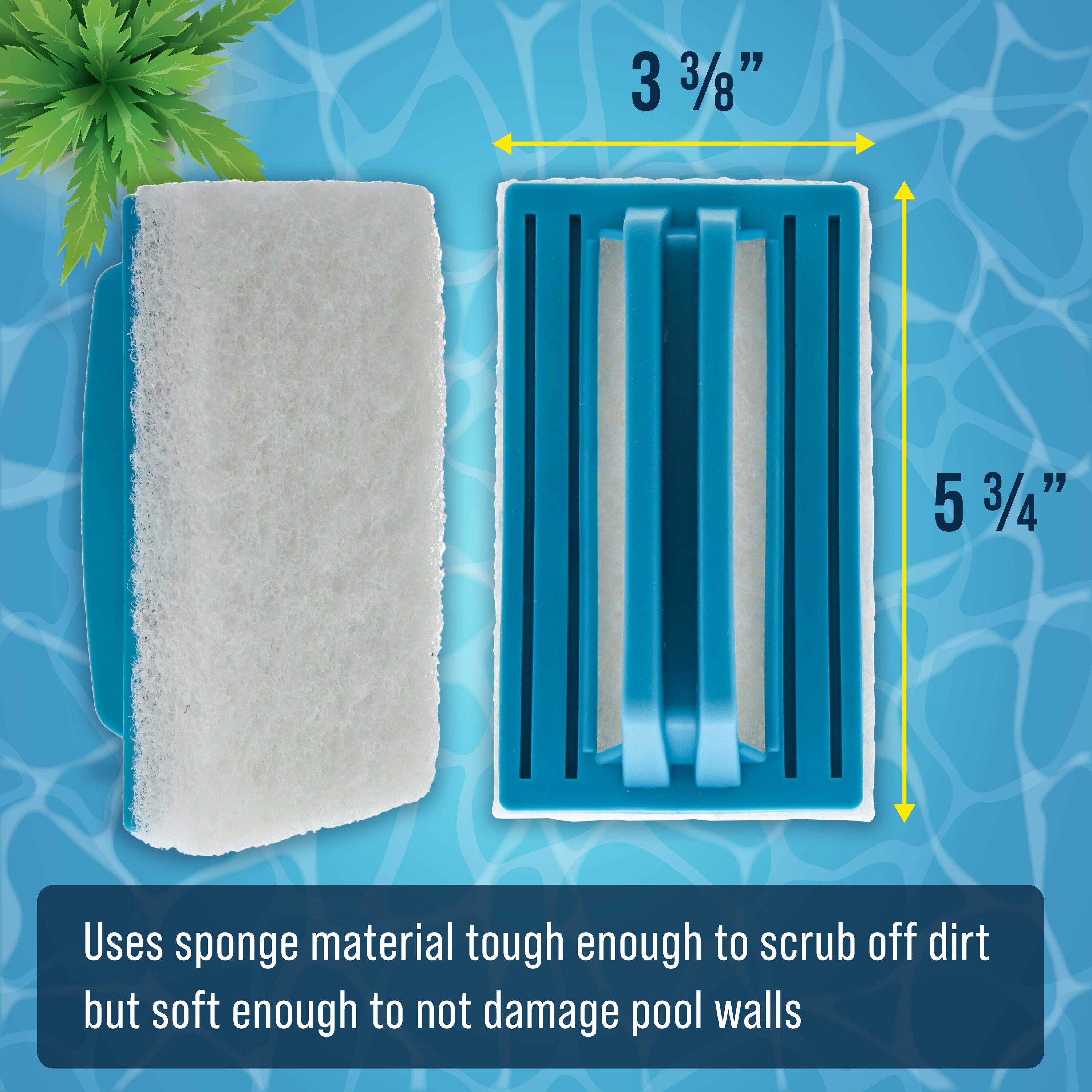 U.S. Pool Supply Hand-Held Pool Scrub Brush- 2 Pack - Scrubbing ...