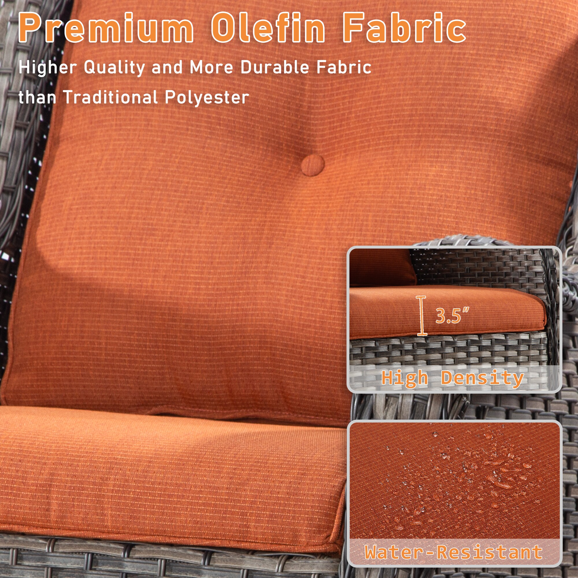 Gardenbee HGL-M79-ORG Patio-Sofas-Daybeds - View #4