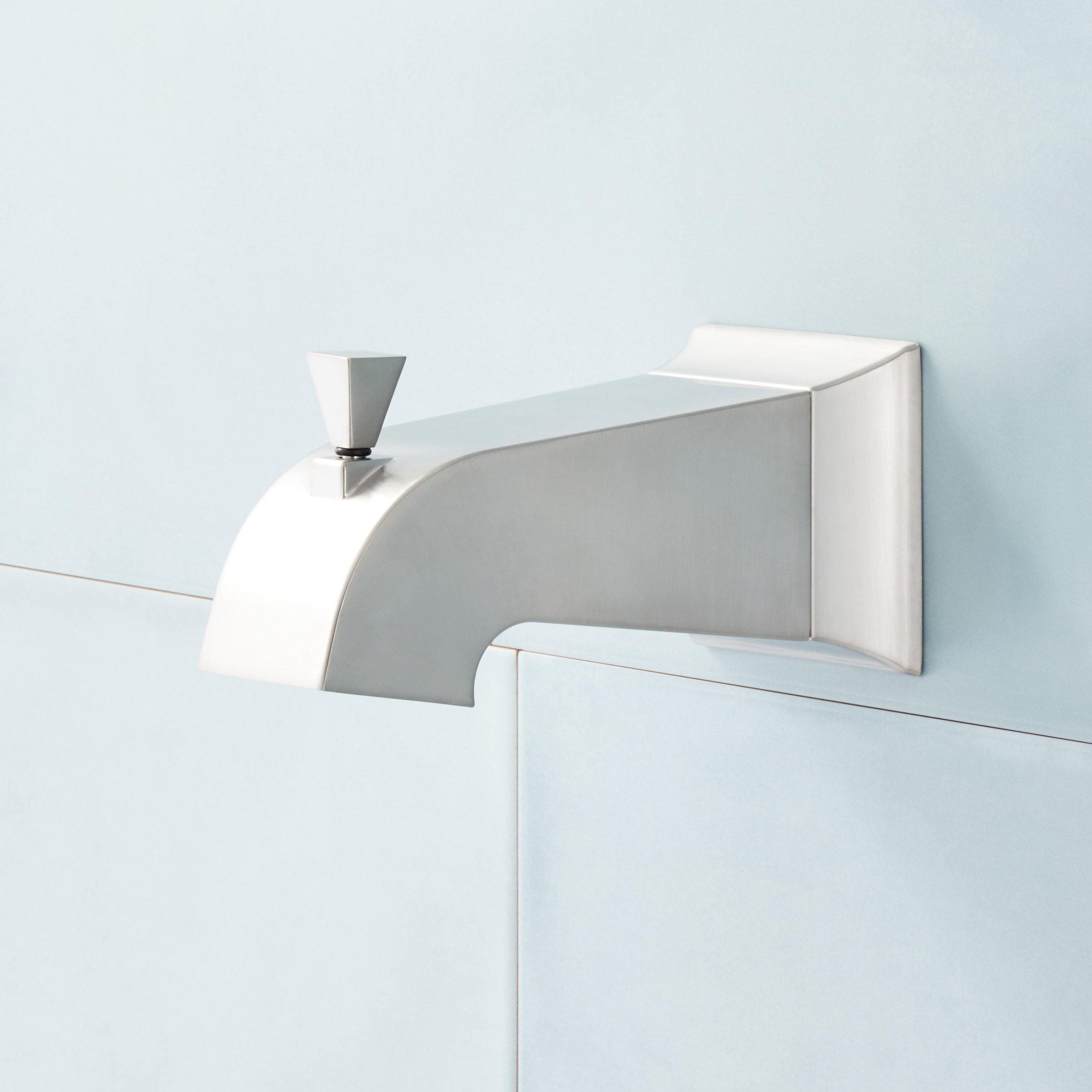 Signature Hardware 455768 Brushed Nickel Bathtub Spout With Diverter