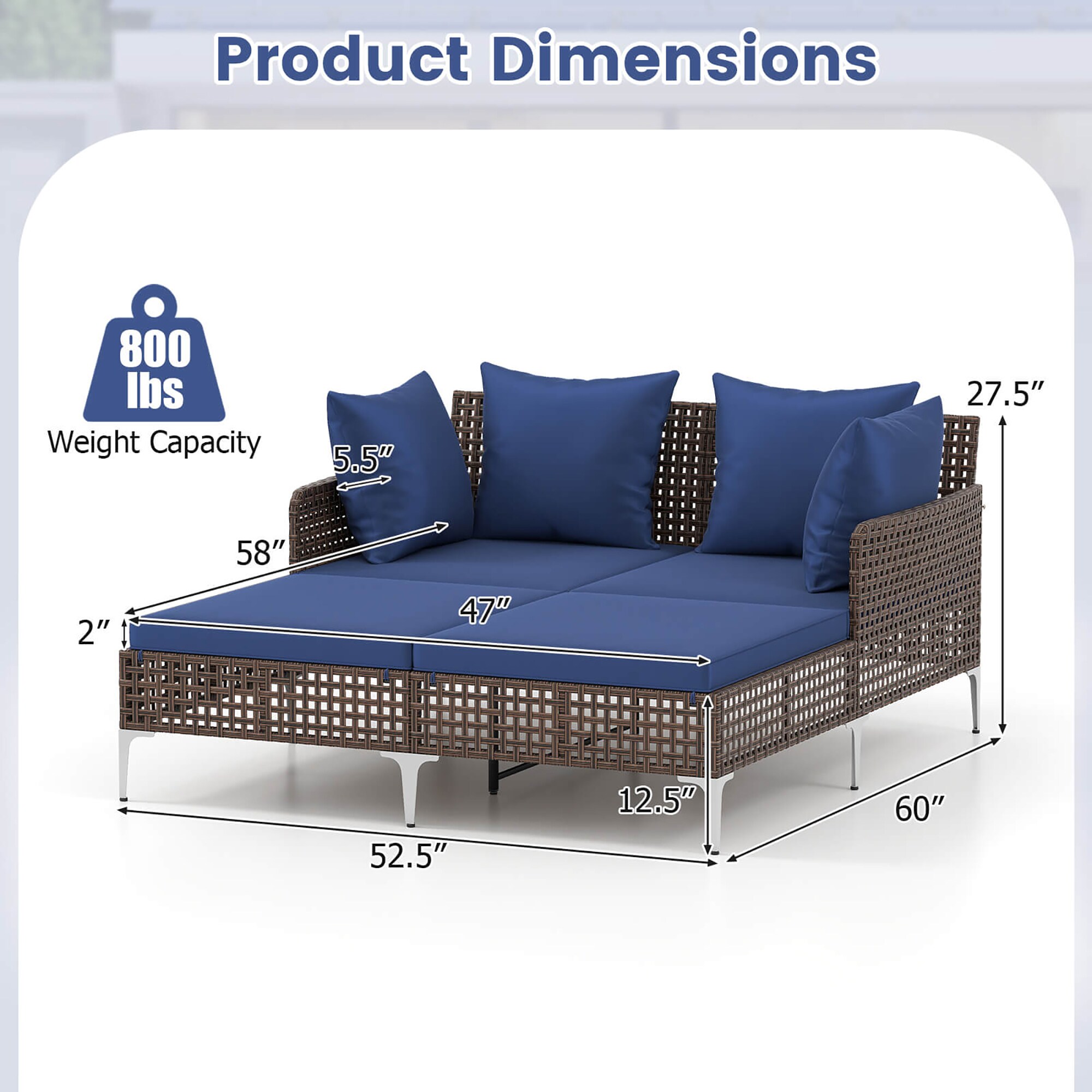 Costway HCST08862 Chaises-Settees - View #2