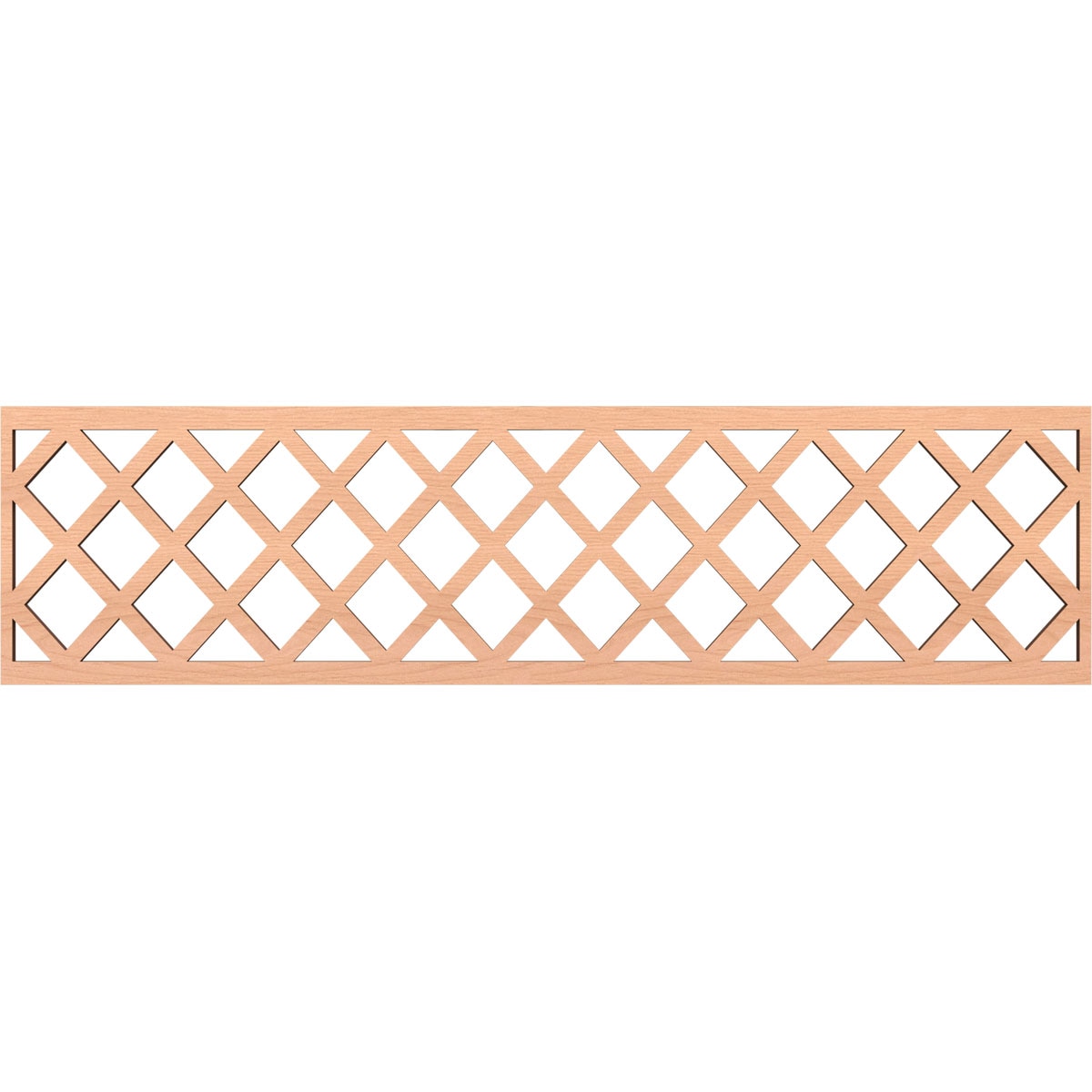 Ekena Millwork MLDB12X47MNCAL Manchester Fretwork Flat Trim 12-in x 3.92-ft Alder Brown Unfinished 2155995 Pierced Wall Panel Moulding