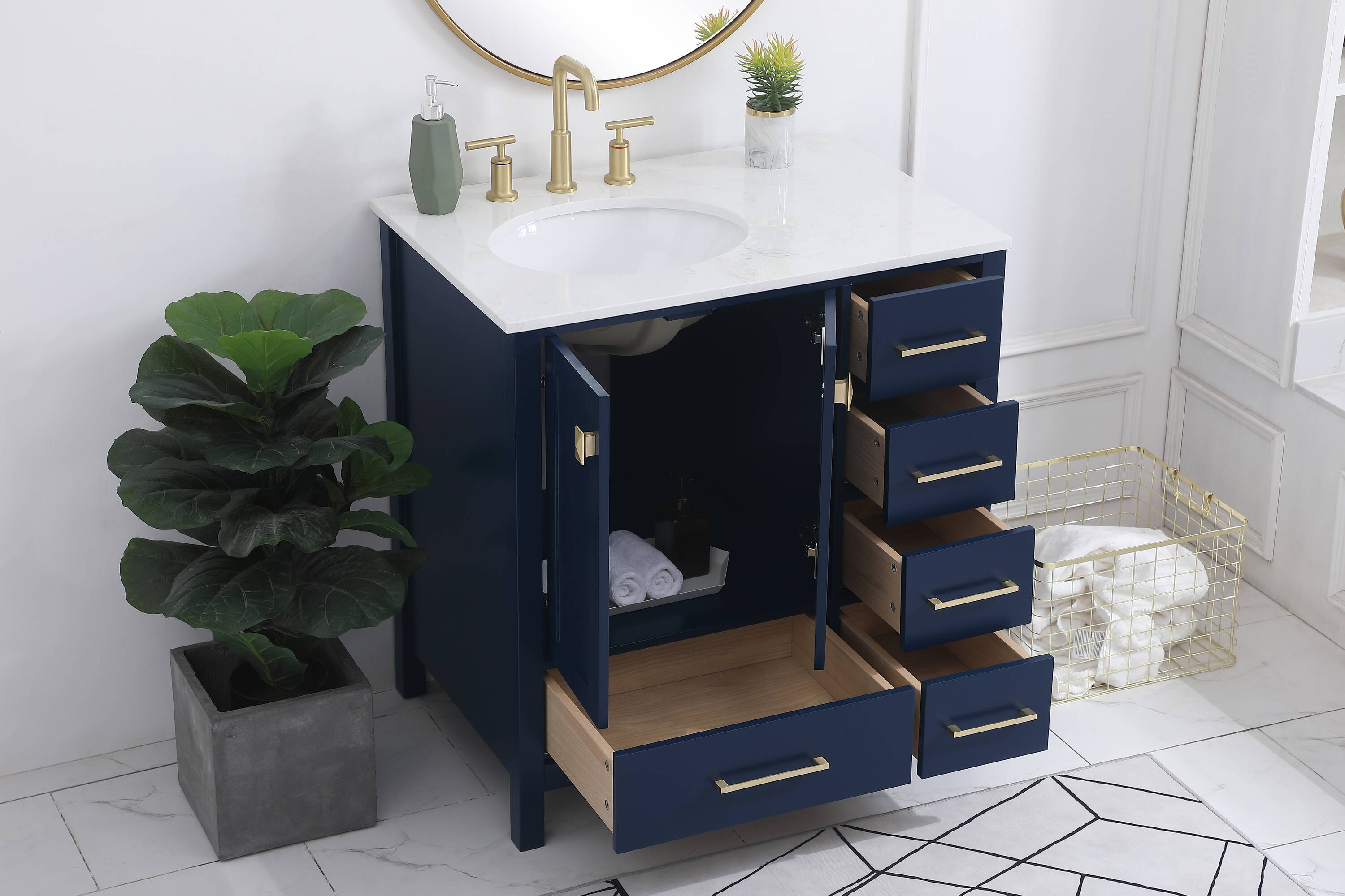 elegant-decor-home-furnishing-32-in-blue-undermount-single-sink