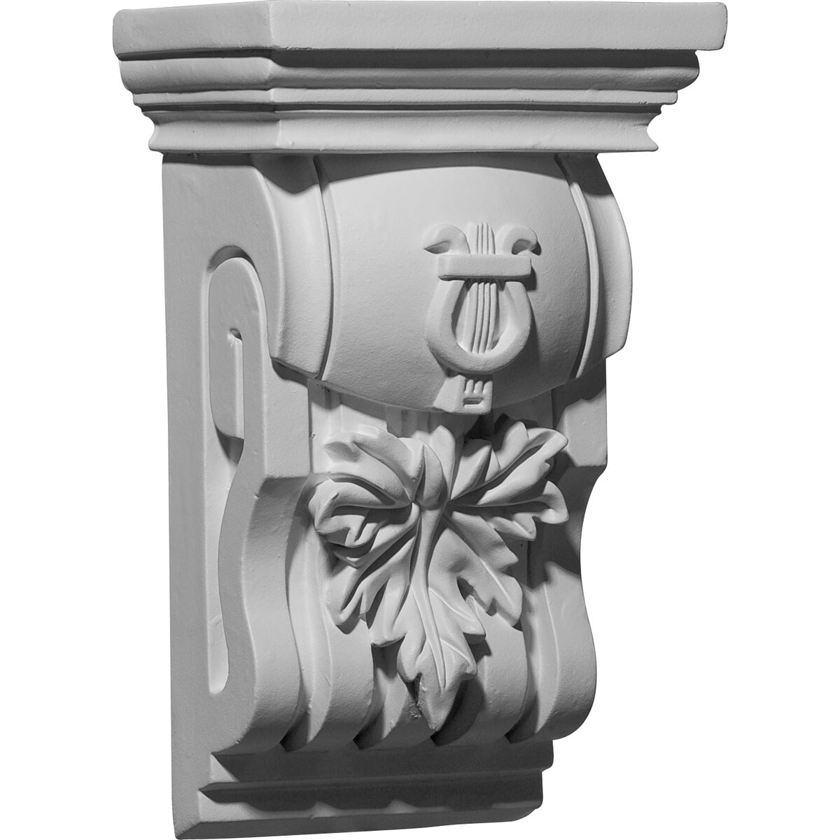 Ekena Millwork COR06X04X10OA 6.75-in x 4.375-in x 10.75-in Primed White Urethane Paintable Corbel