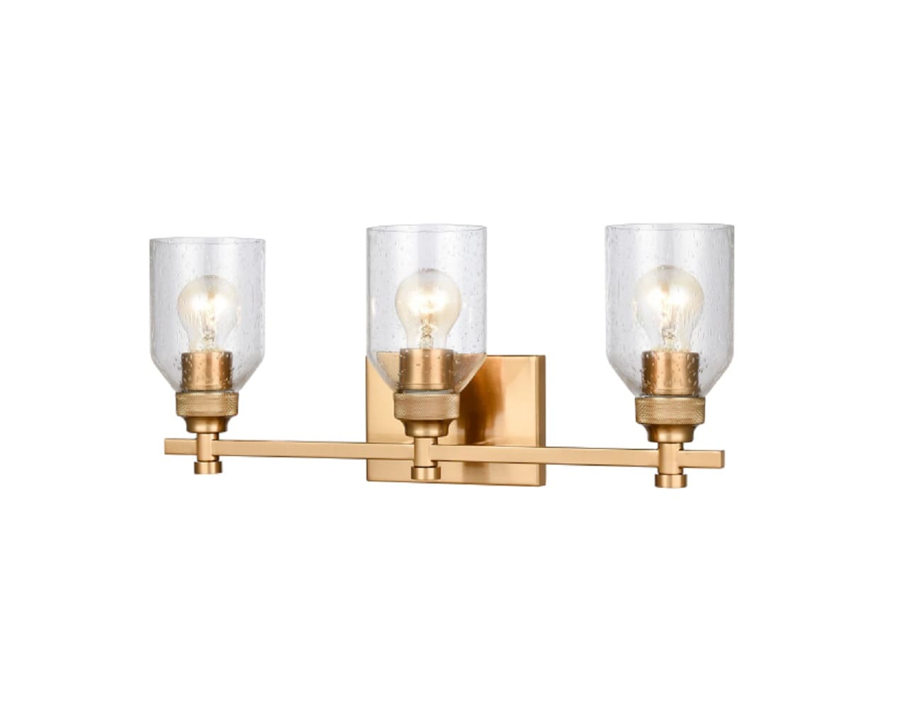 Signature Hardware Stolo 20-in 3-Light Brushed Gold Modern/Contemporary ...