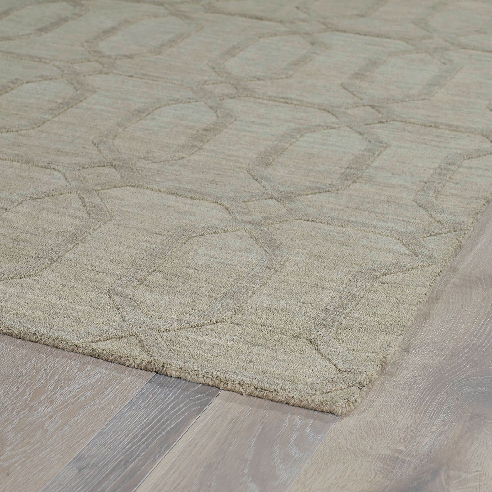 Kaleen Imprints Modern 3 X 8 (ft) Wool Oatmeal Indoor Trellis Moroccan ...