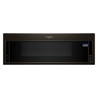 Whirlpool 1.1-cu ft Low Profile Over-the-Range Microwave - Fingerprint Resistant Black Stainless Lowes.com