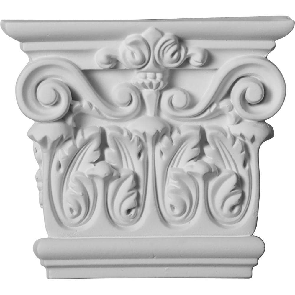 Ekena Millwork CAP06X05X02RC Corinthian 5-3/4-in x 5-in Primed Urethane Capital Entry Door Casing Accent