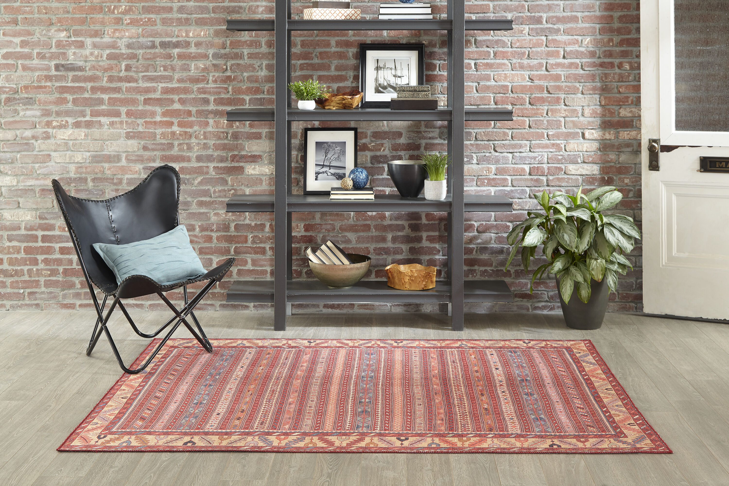 Momeni AFSHAAFS-5MTI2030 Afshar 2 x 3 (ft) Loomed Polyester Multi Rectangular Indoor Vacuum regularly Area rug