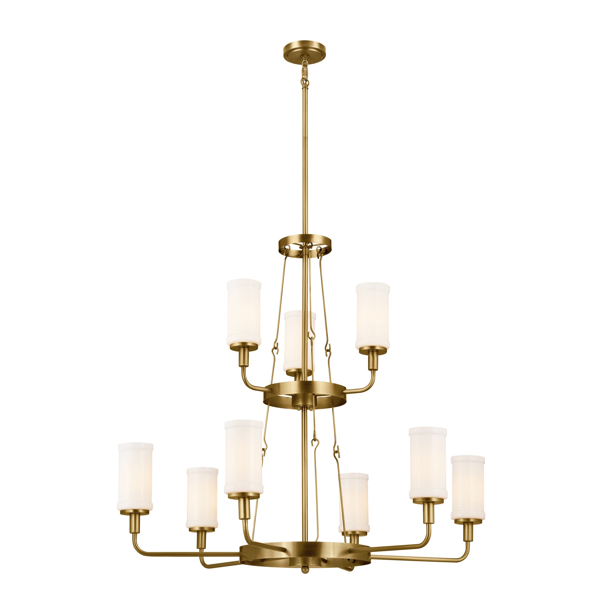 Kichler Vetivene 9-Light Natural Brass French Country/Cottage Dry rated  Chandelier in the Chandeliers department at