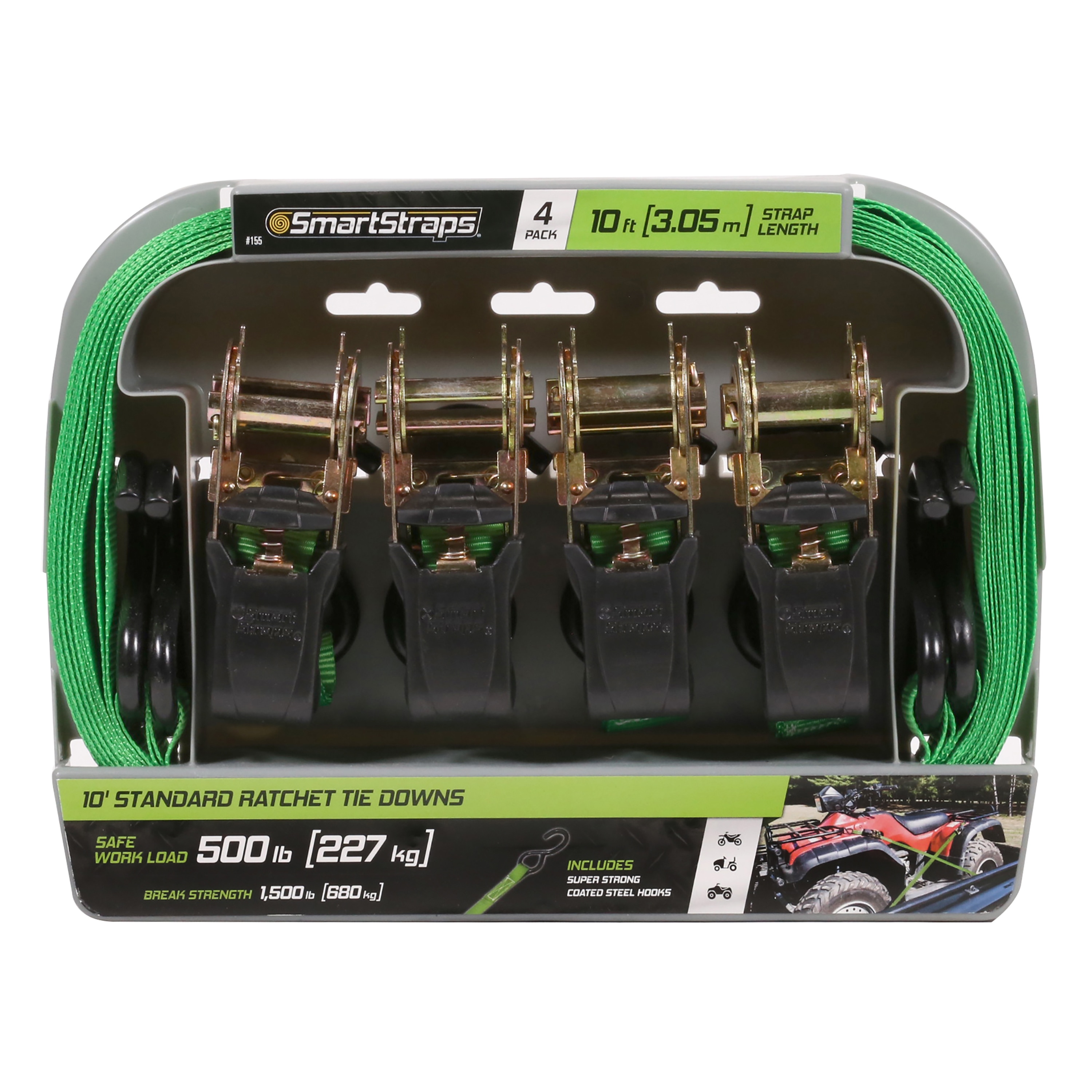 1 in. x 10 ft. Standard Ratchet with Hooks