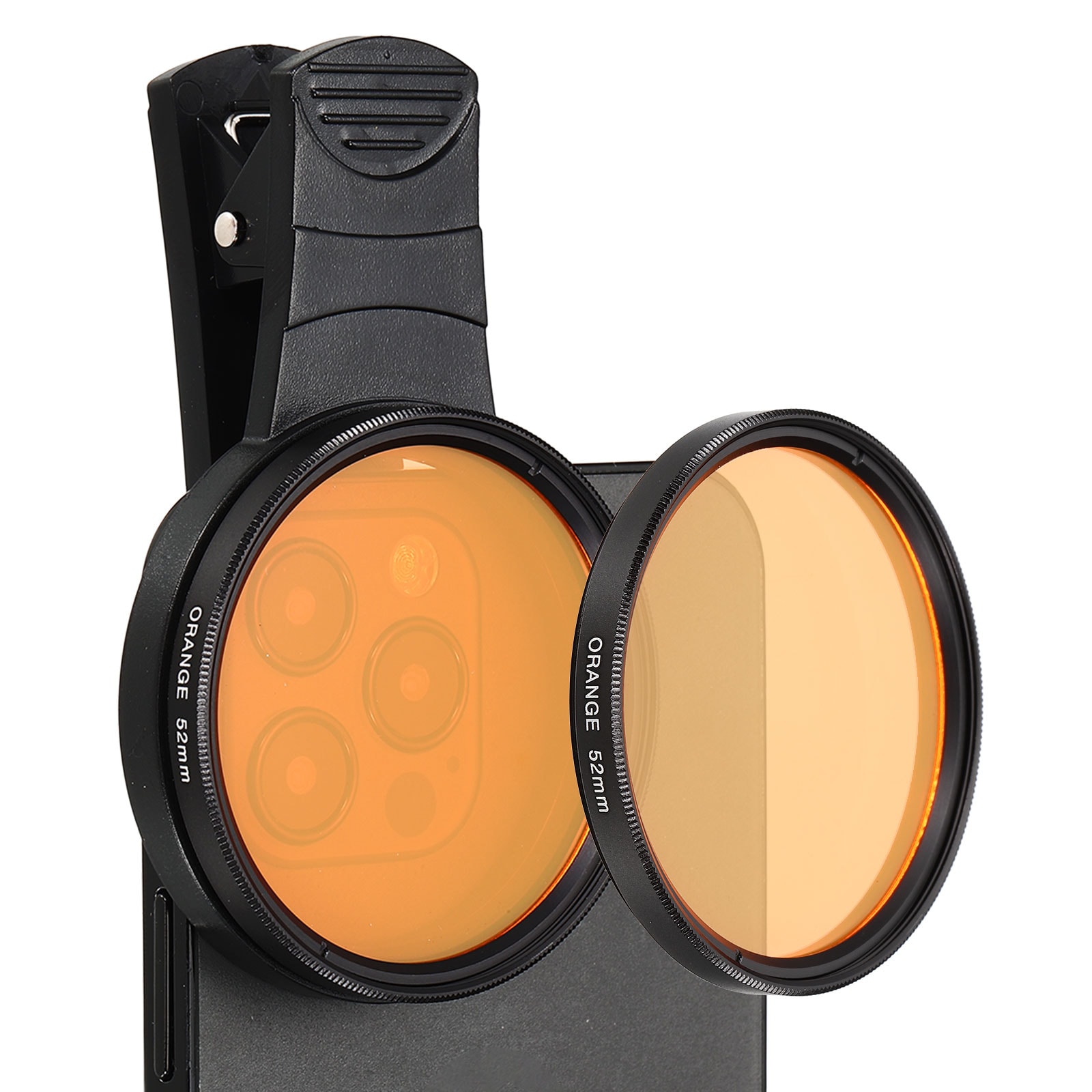 PATIKIL 52mm Phone Camera Lens Clip-On Full Color Filter Circular Polarizing Lens for Most Smart Phones and DSLR Cameras Orange #S26050902UX9865