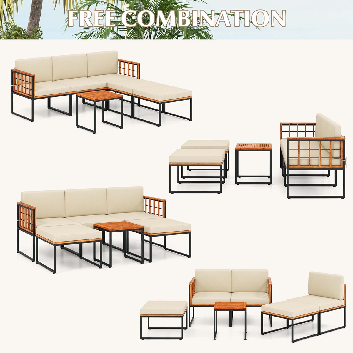 Costway HCST01099 Patio-Conversation-Sets - View #9