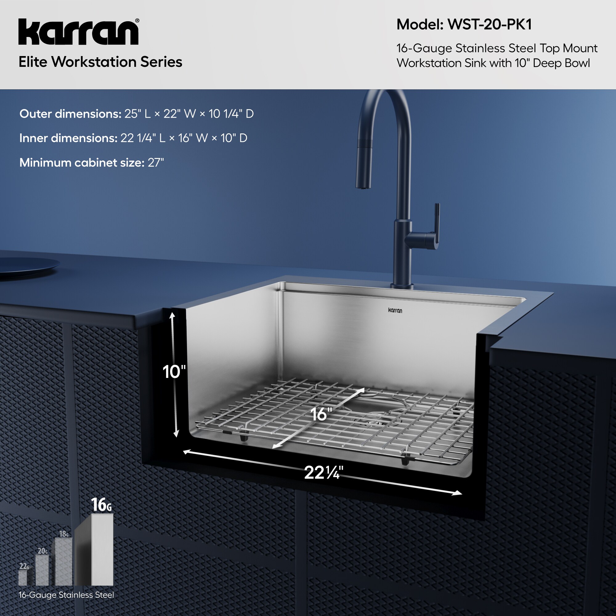Karran WST-20-PK1 Kitchen-Sinks - View #6