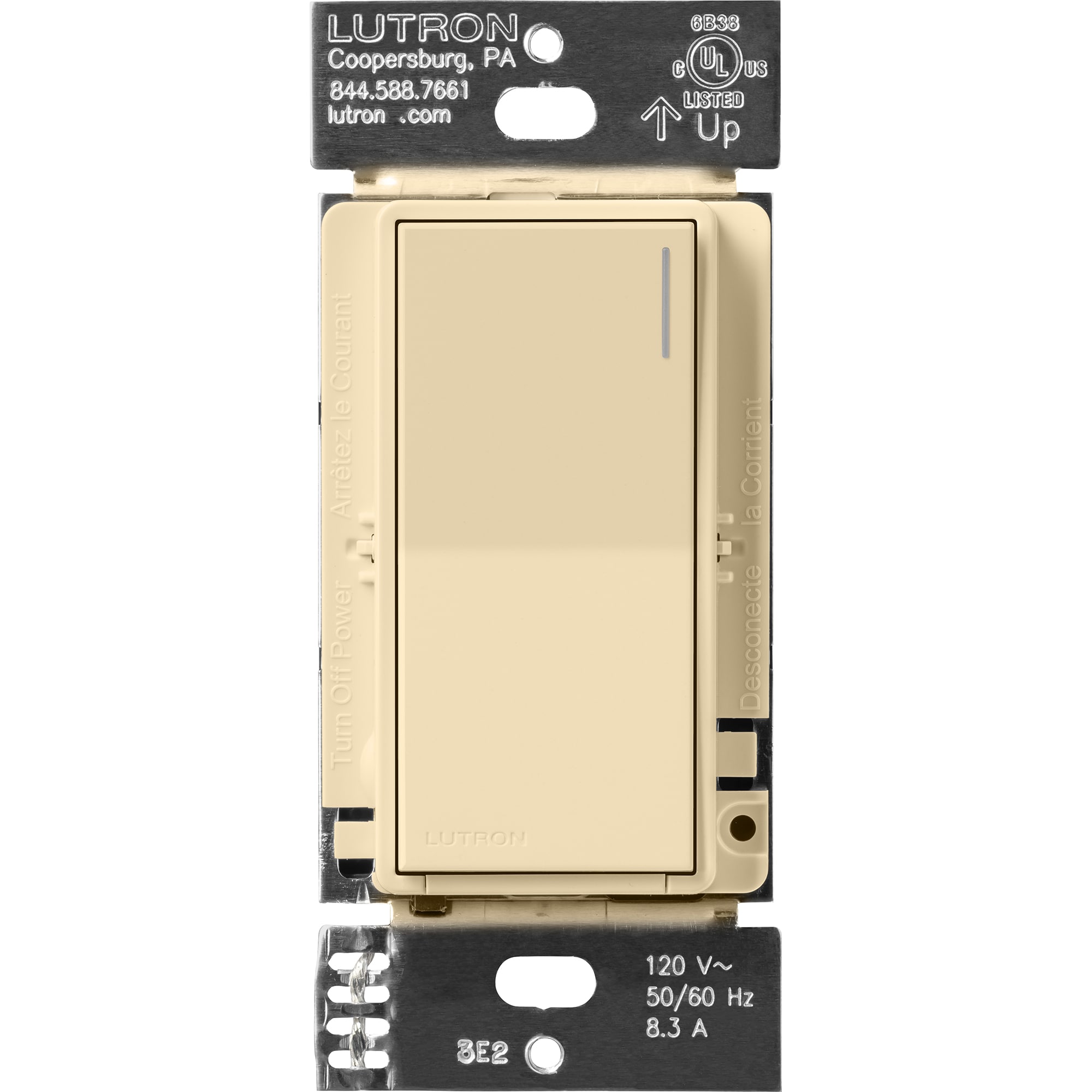 Lutron ST-RS-IV Sunnata 6-amp Multi-location Locator light Push button Companion Light Switch , Ivory