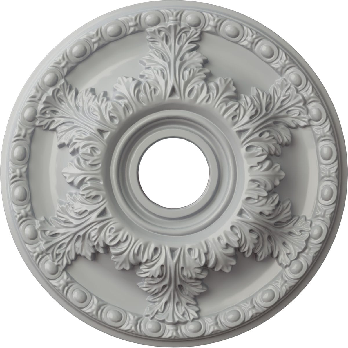Ekena Millwork CM18GAFRF Granada 18-in W x 18-in L Painted Frost Polyurethane Whole Ceiling Medallion
