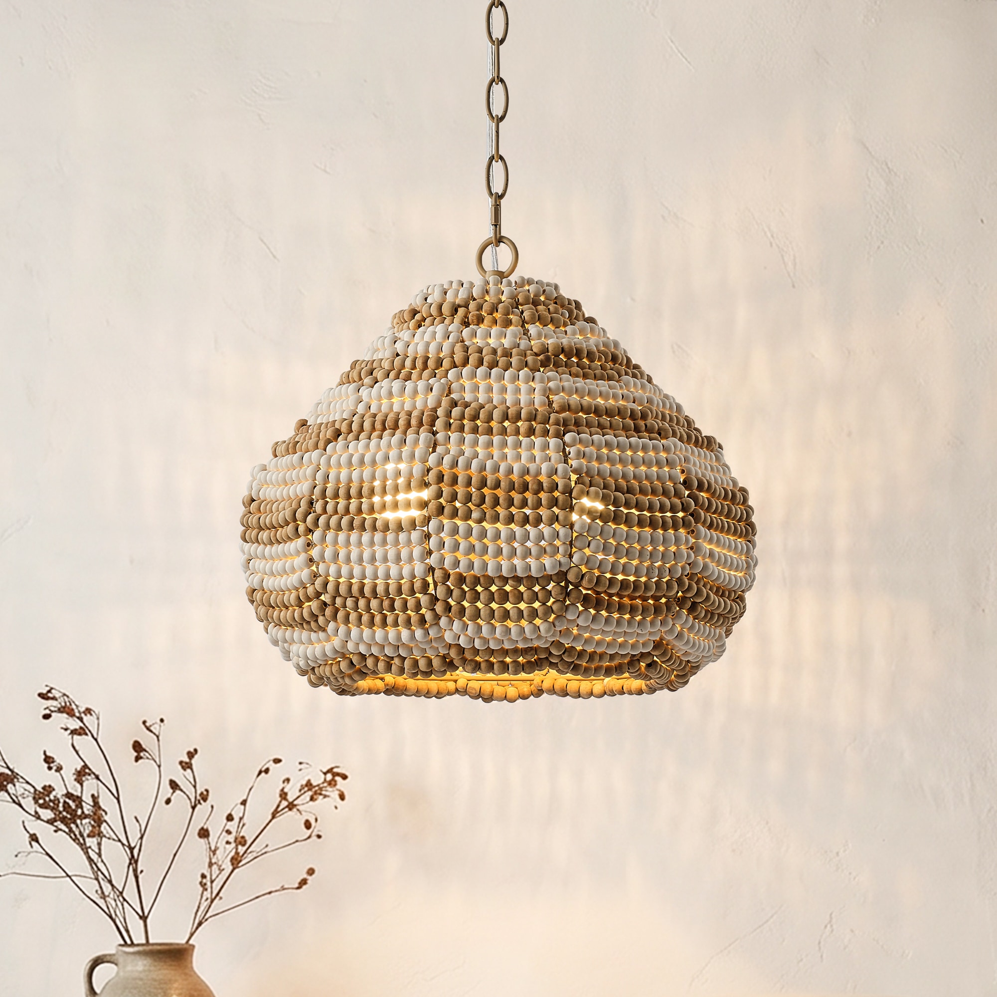 Parrot Uncle 2 -Light Distressed Multiple colors Beaded Iron Chandelier