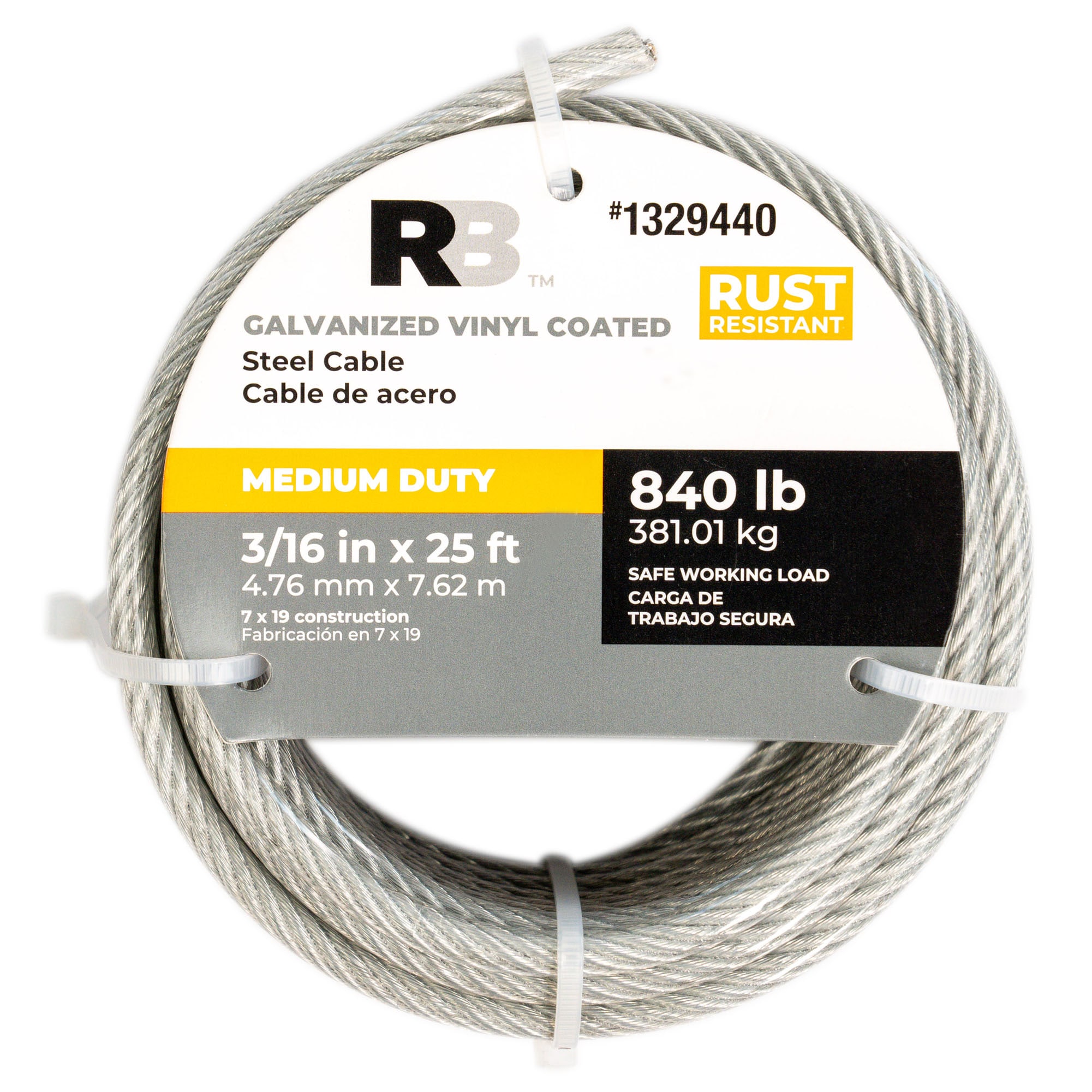 Chain & Cable (By-the-Roll) Safe Working Load (lbs.) 840