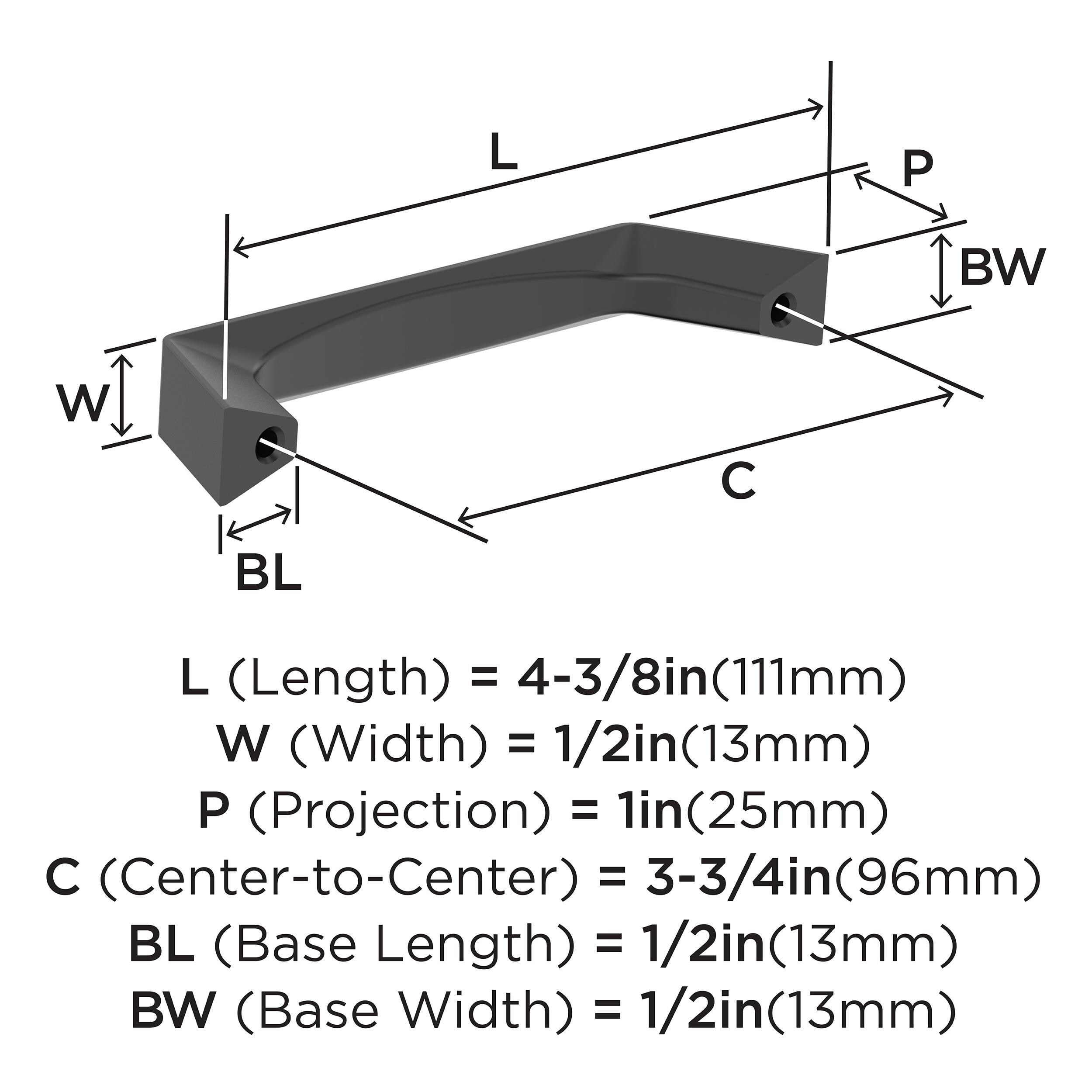 Amerock 10VMP37071MB Cabinet-Pulls - View #4