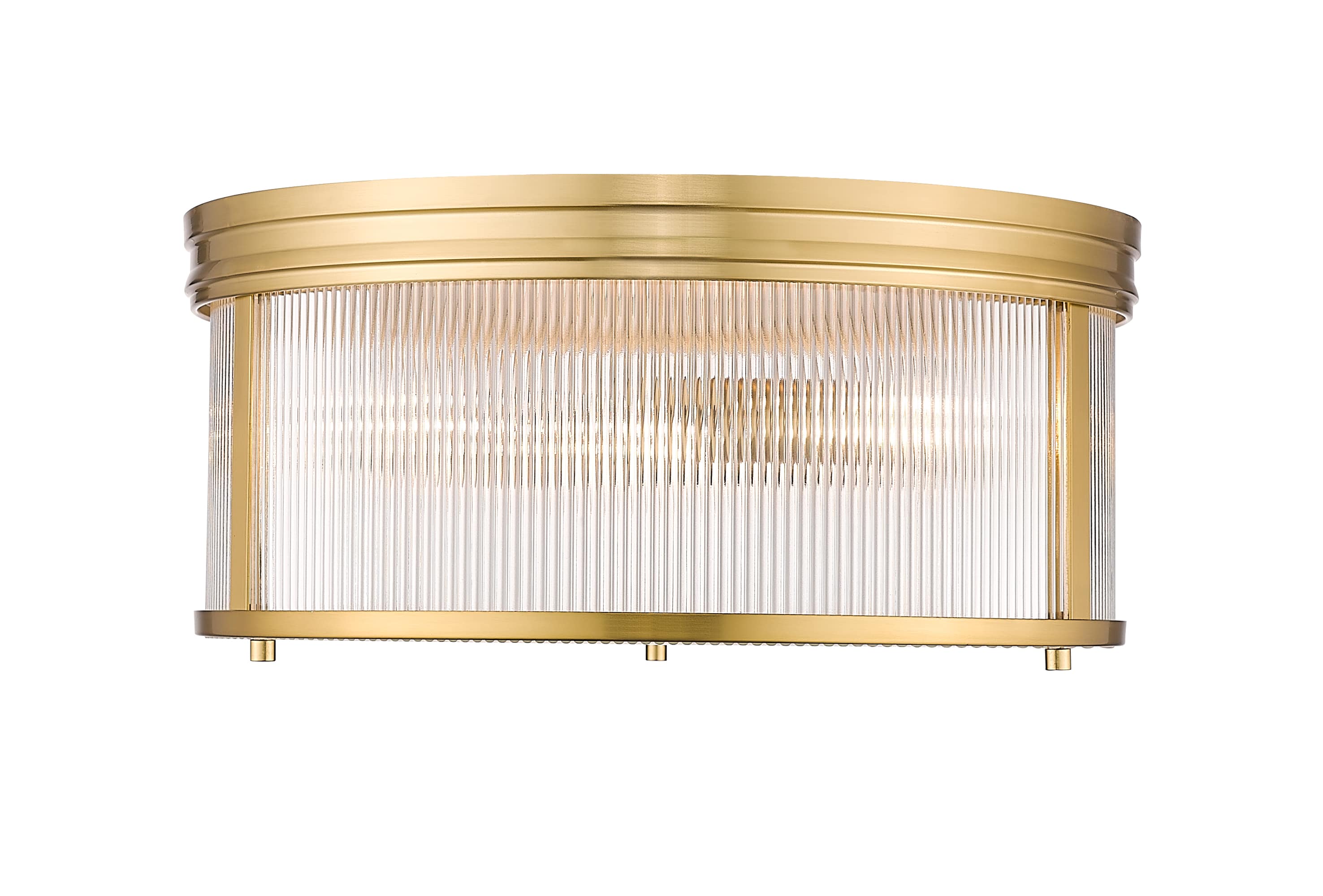 Z-Lite 7504FR18-MGLD Carnaby 4 -Light 18-in Gold Flush Mount Light